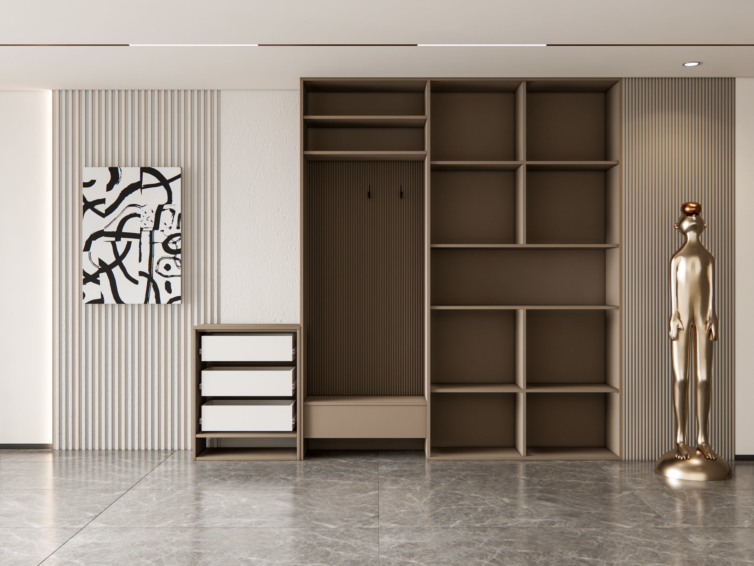 Entryway hallway entrance hall corridor furniture 11 3D model_8