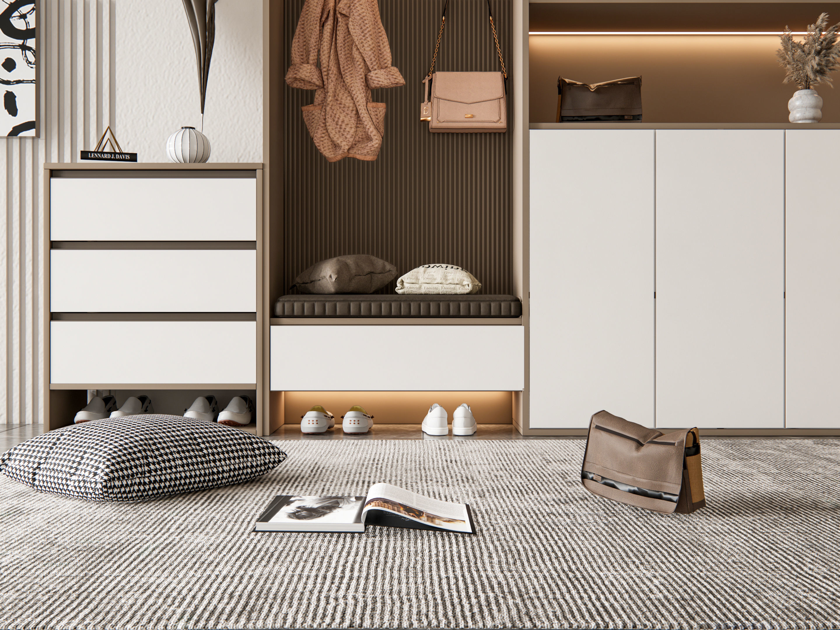 Entryway hallway entrance hall corridor furniture 11 3D model_17