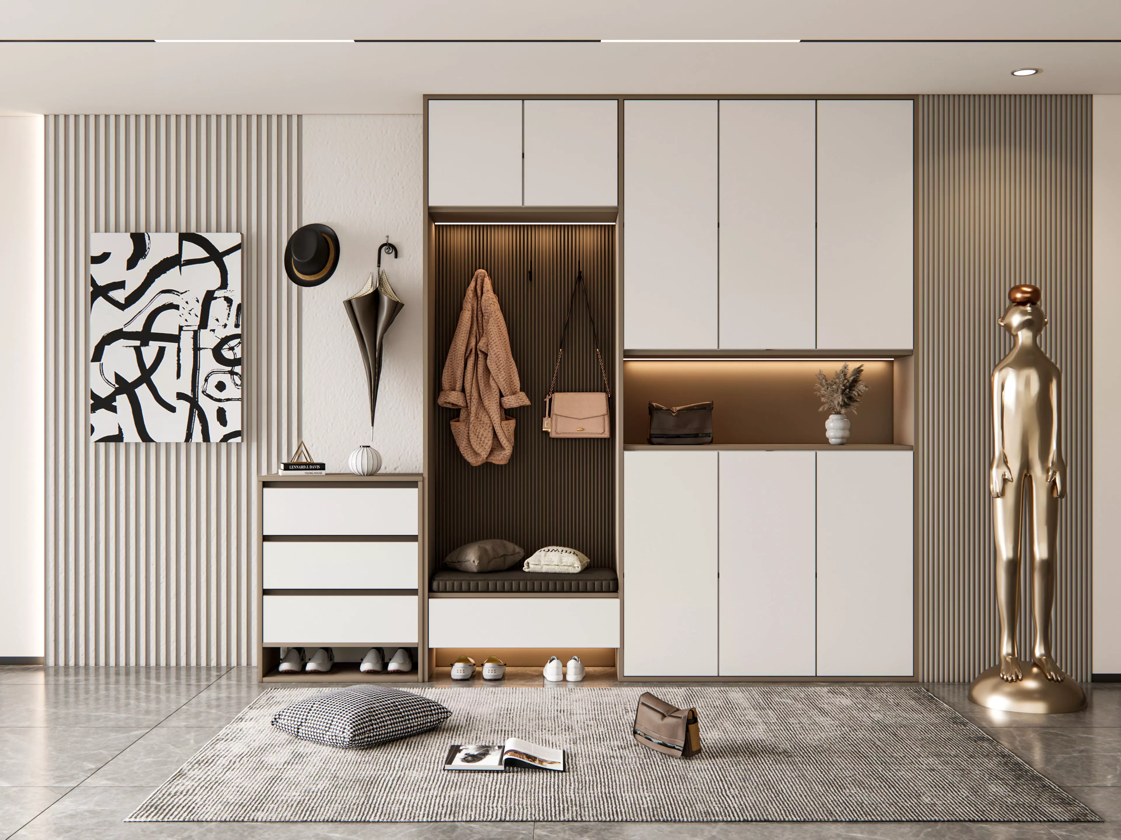 Entryway hallway entrance hall corridor furniture 11 3D model_0