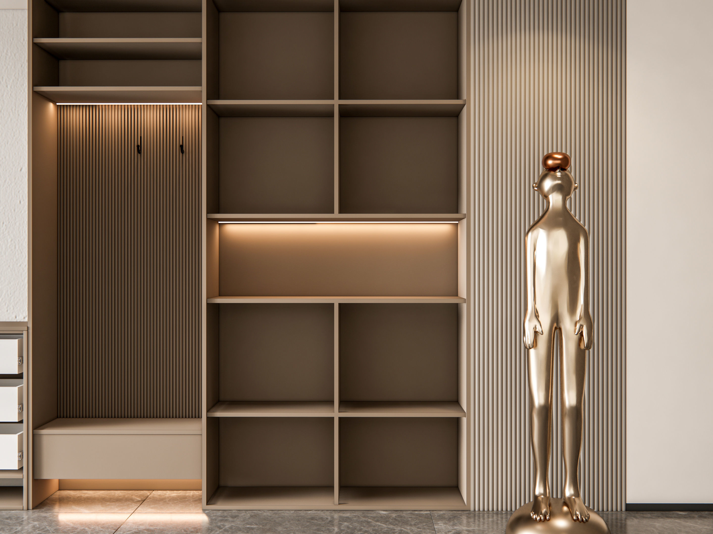 Entryway hallway entrance hall corridor furniture 11 3D model_13