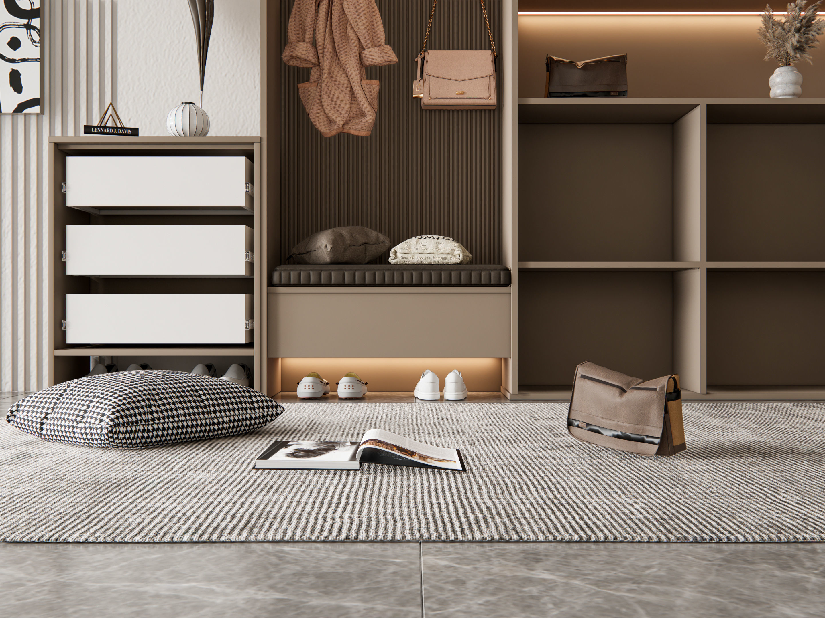 Entryway hallway entrance hall corridor furniture 11 3D model_2