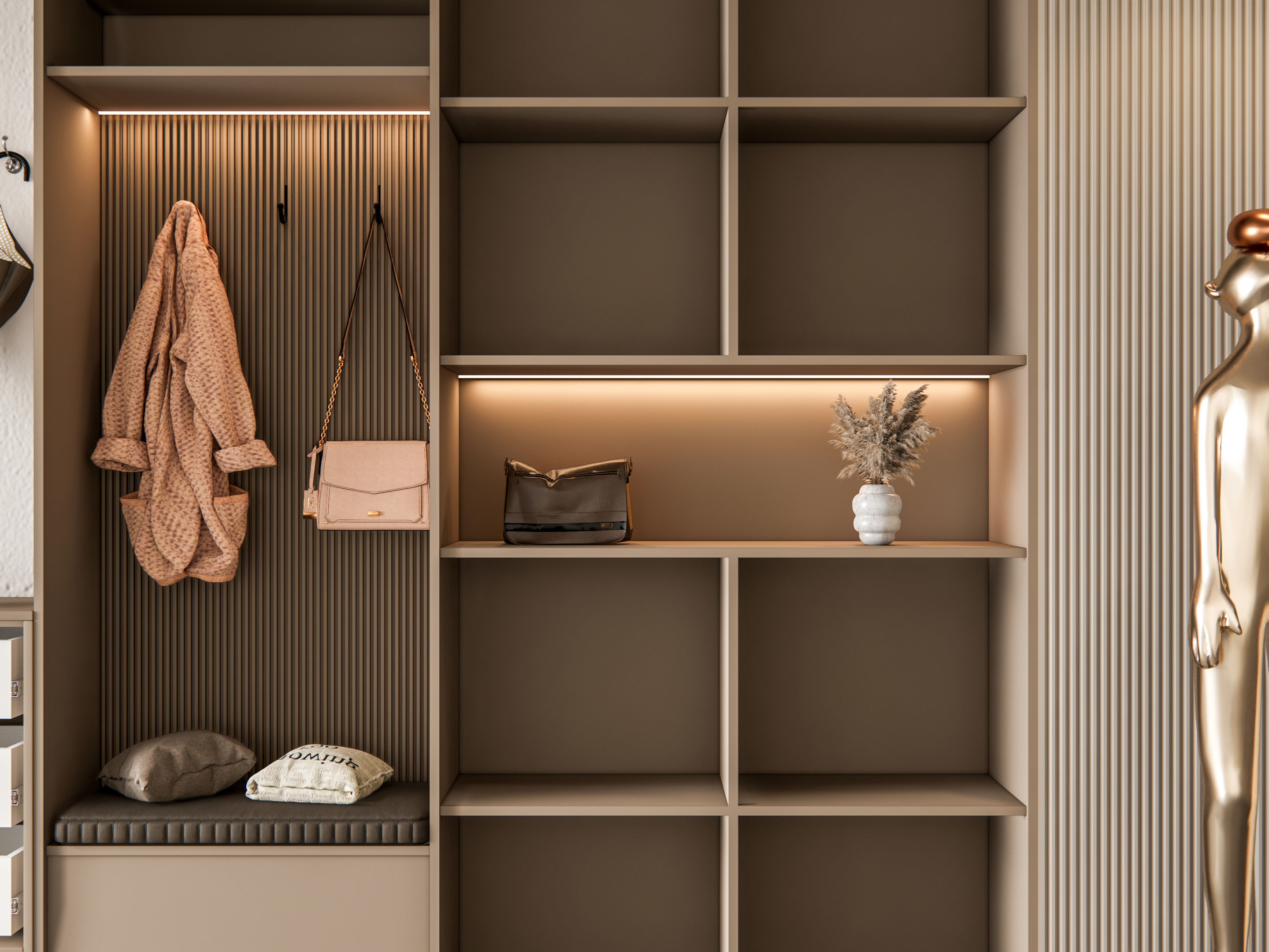 Entryway hallway entrance hall corridor furniture 11 3D model_4