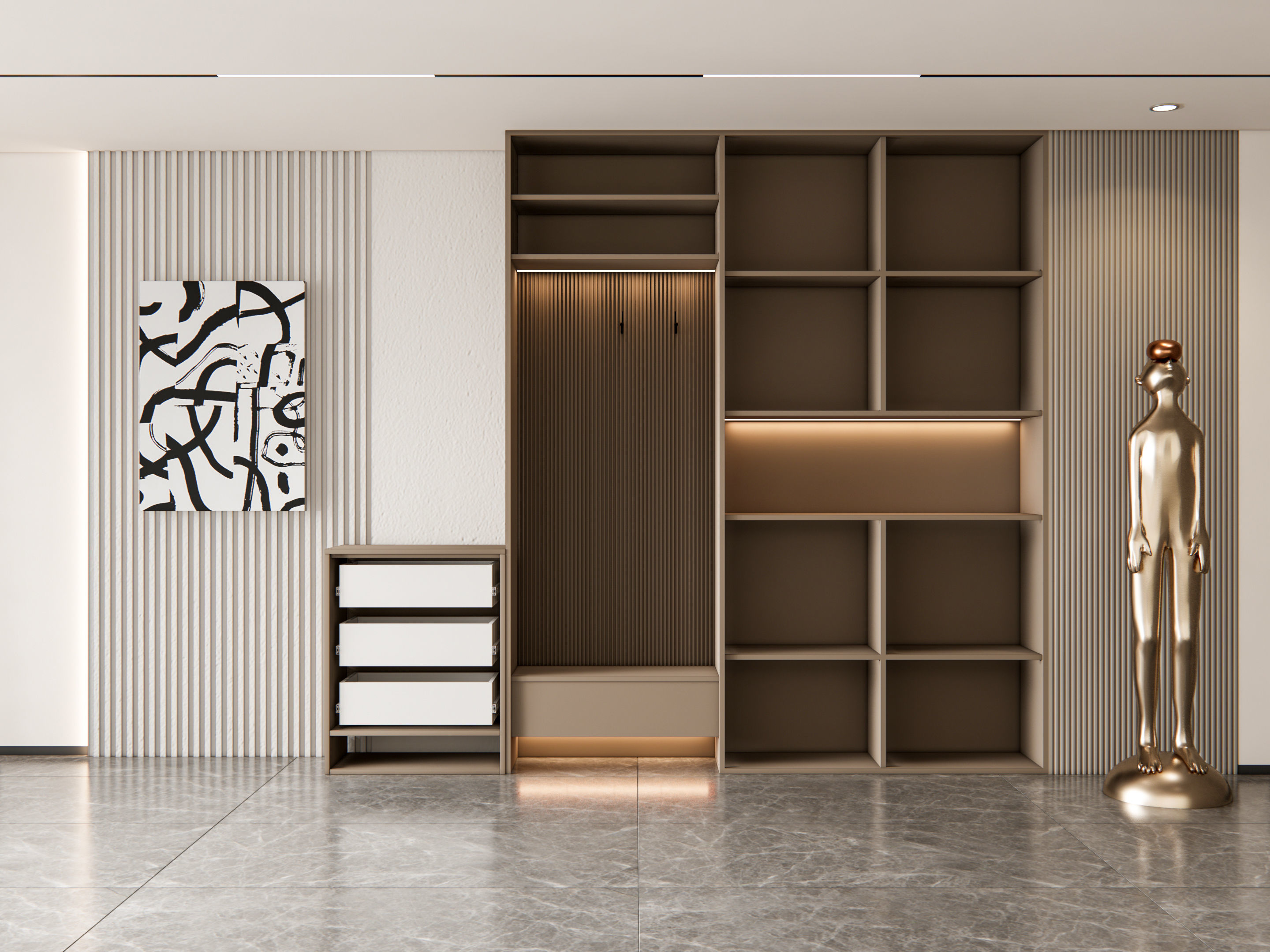 Entryway hallway entrance hall corridor furniture 11 3D model_15