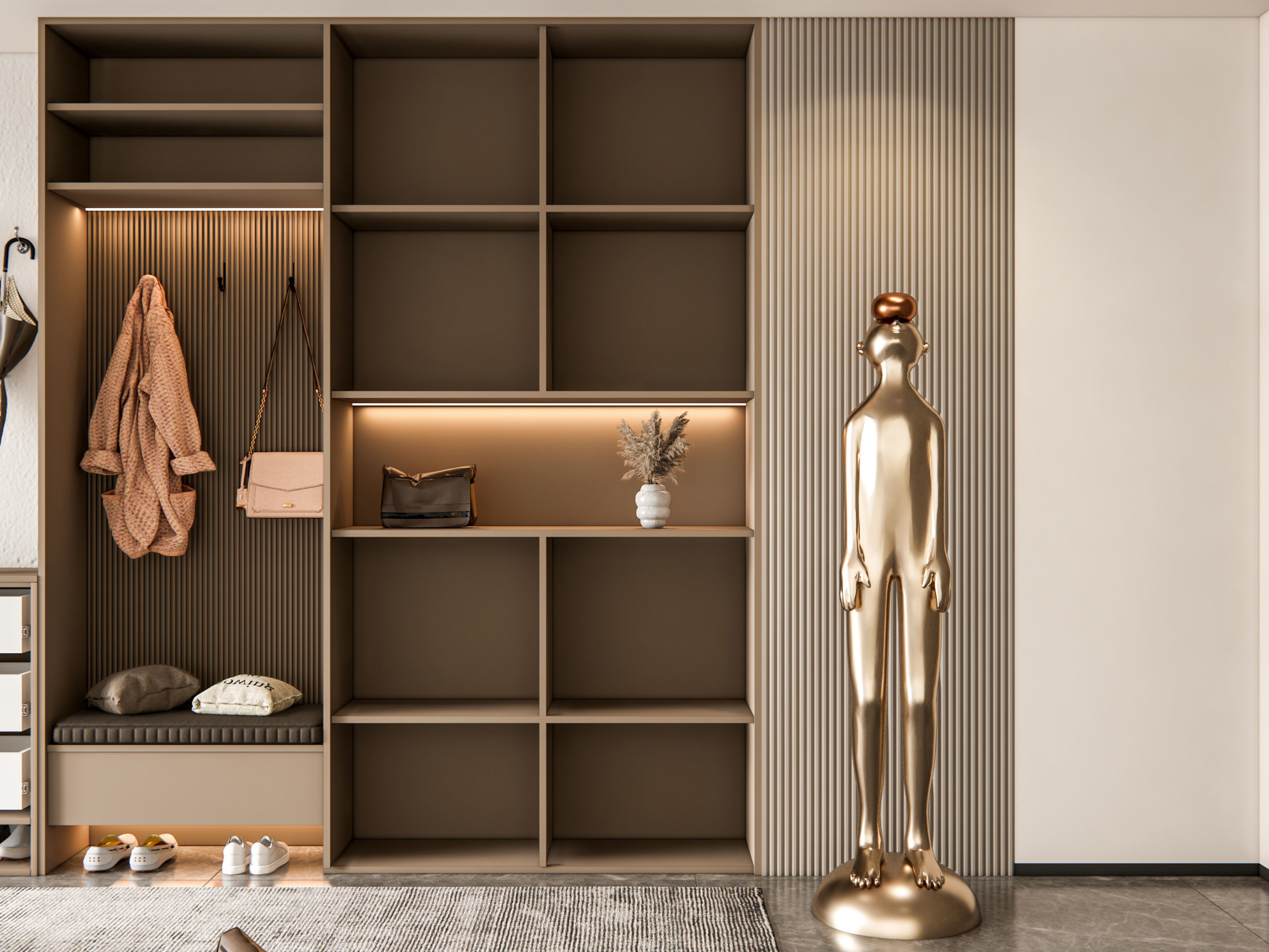 Entryway hallway entrance hall corridor furniture 11 3D model_3