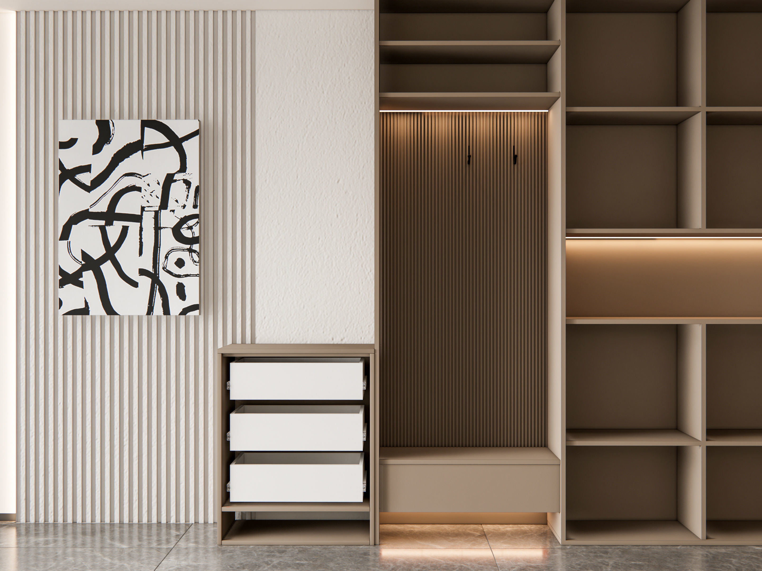 Entryway hallway entrance hall corridor furniture 11 3D model_12