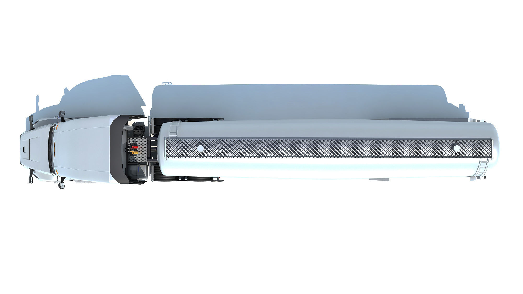 2024 Semi Truck with Tank Trailer 3D model_11