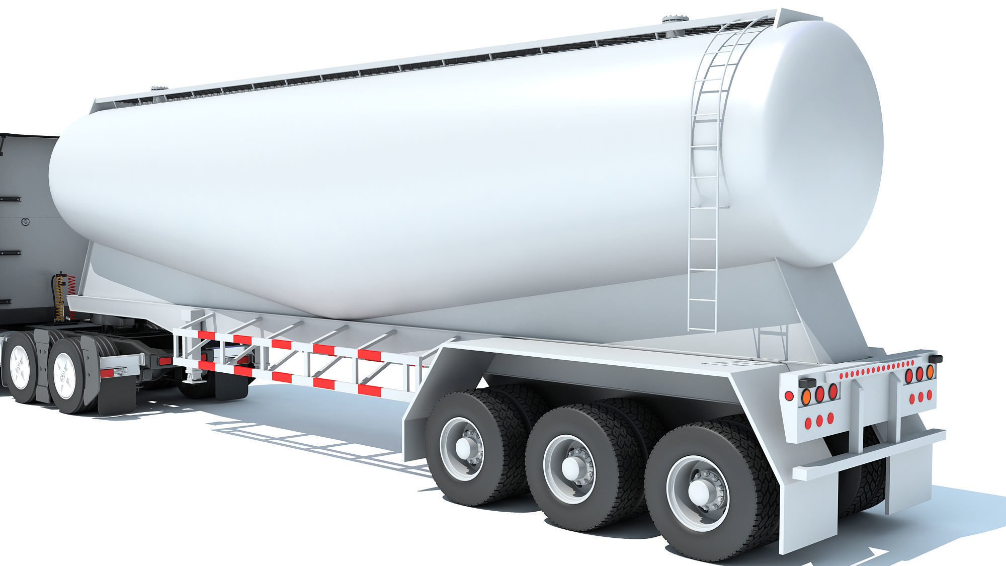 2024 Semi Truck with Tank Trailer 3D model_15