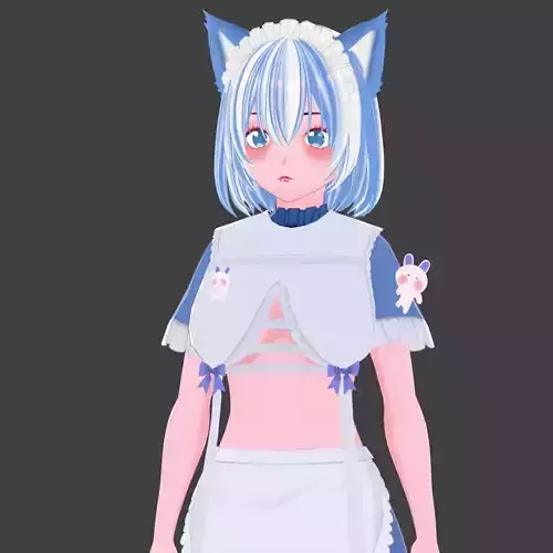 Anime Girl 3D Character   VRChat Quest and PC Ready Avatar