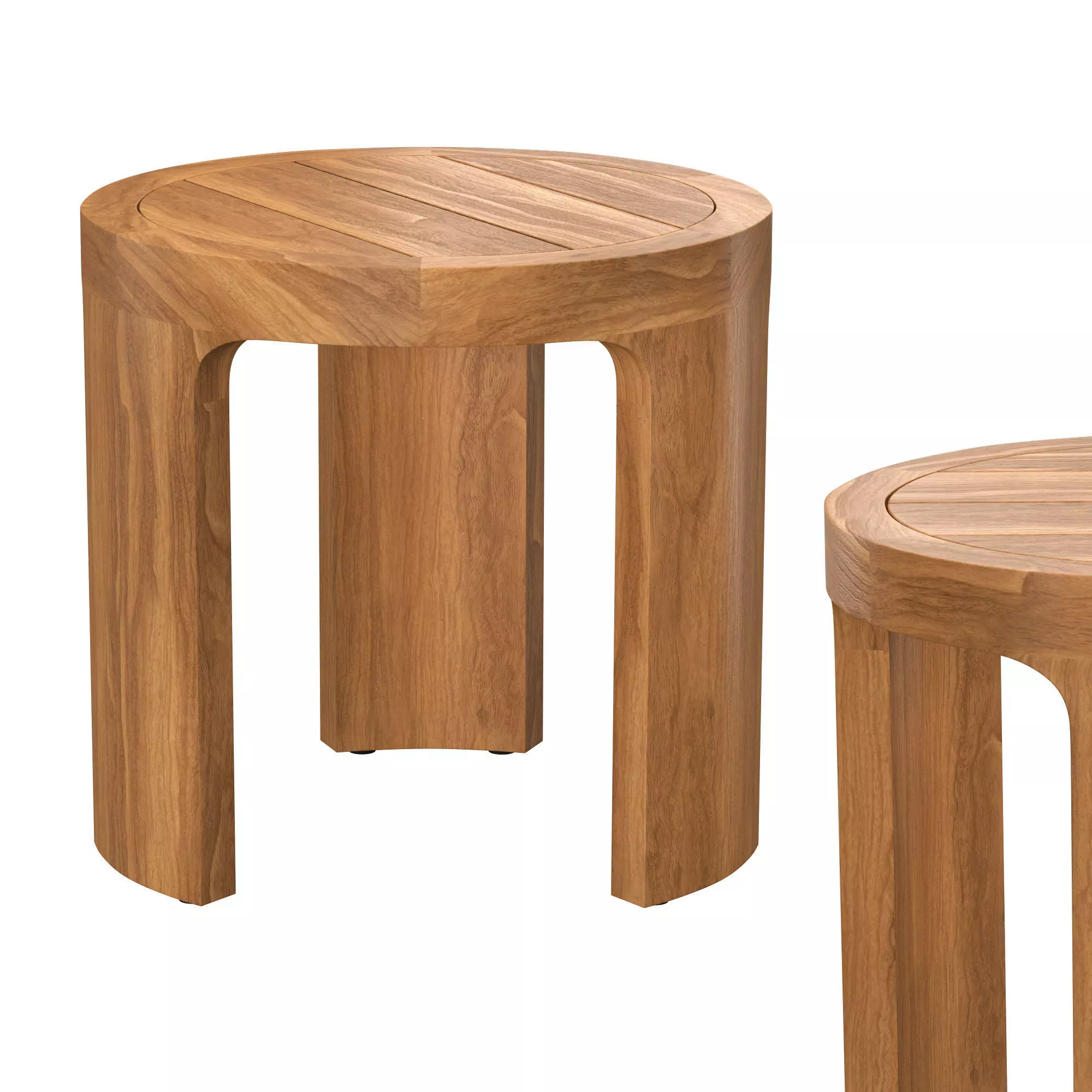 BRONTE TEAK SIDE TABLE 3D model_0