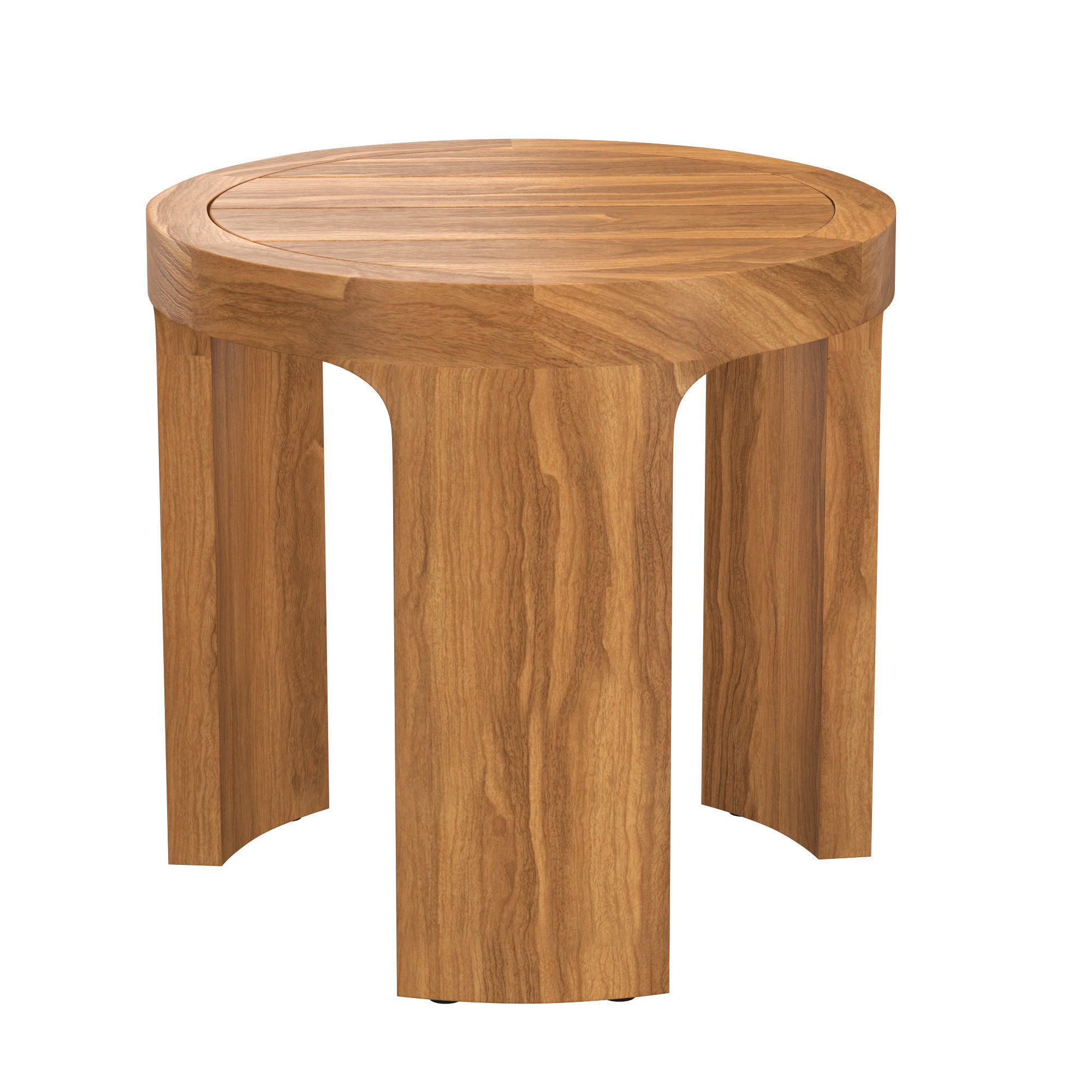 BRONTE TEAK SIDE TABLE 3D model_2