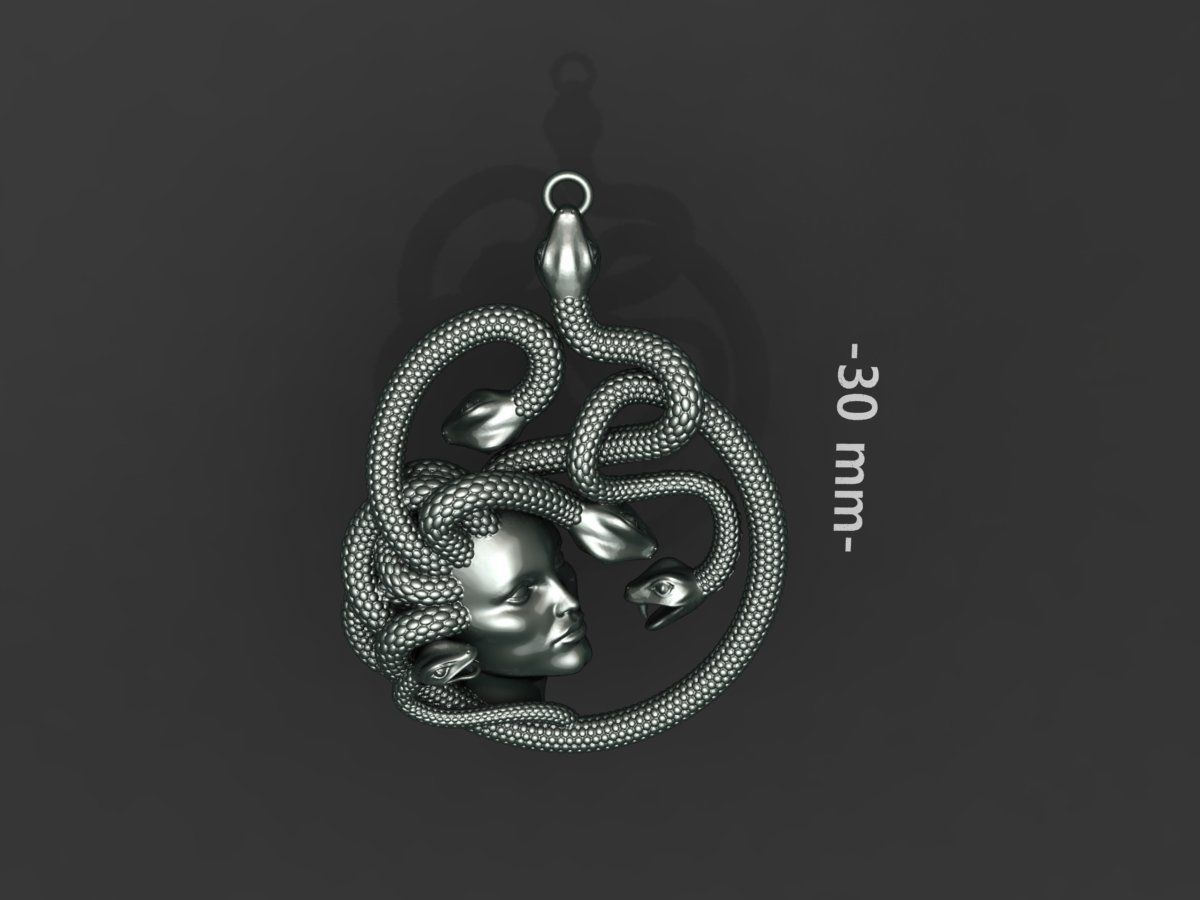 Medusa Necklace 3D print model_1