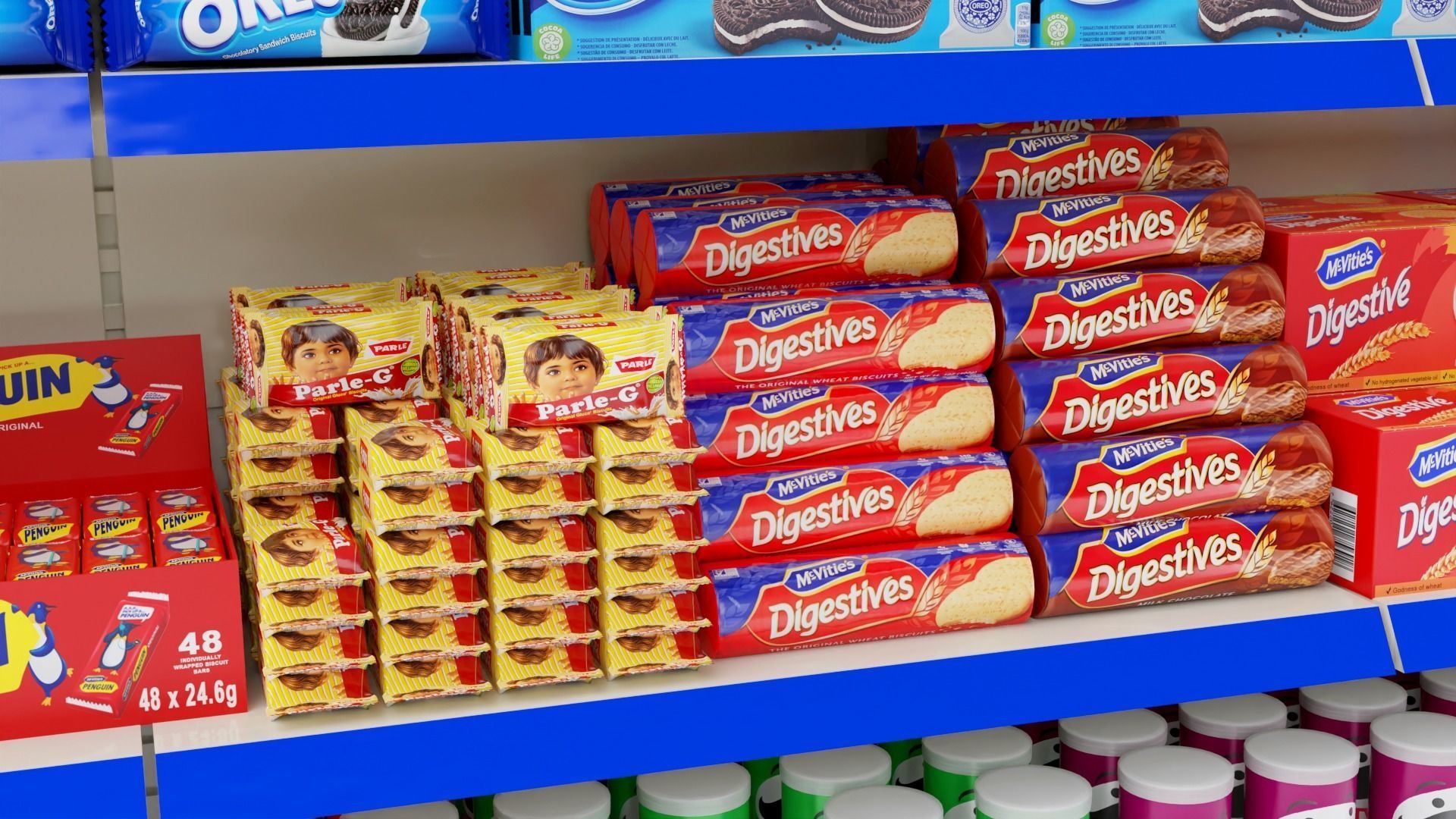 Supermarket Grocery Shelf 3D model_32