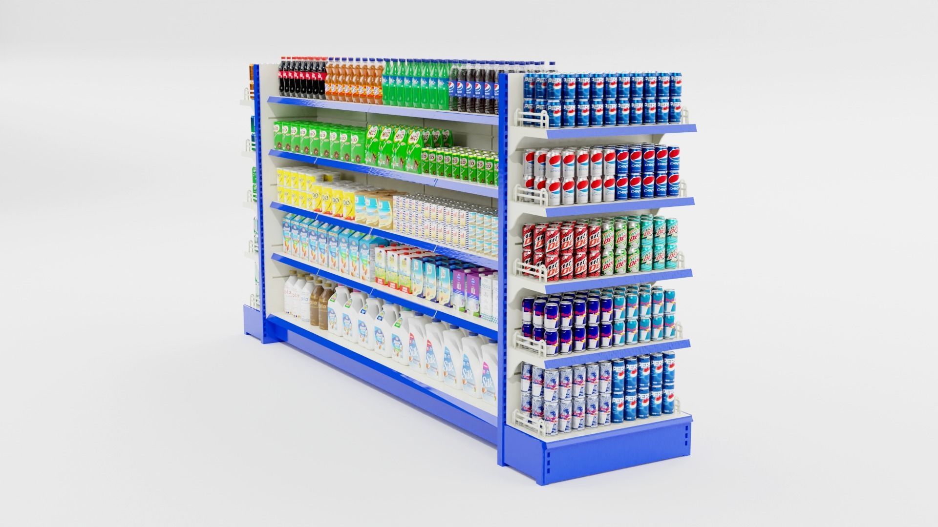 Supermarket Grocery Shelf 3D model_13