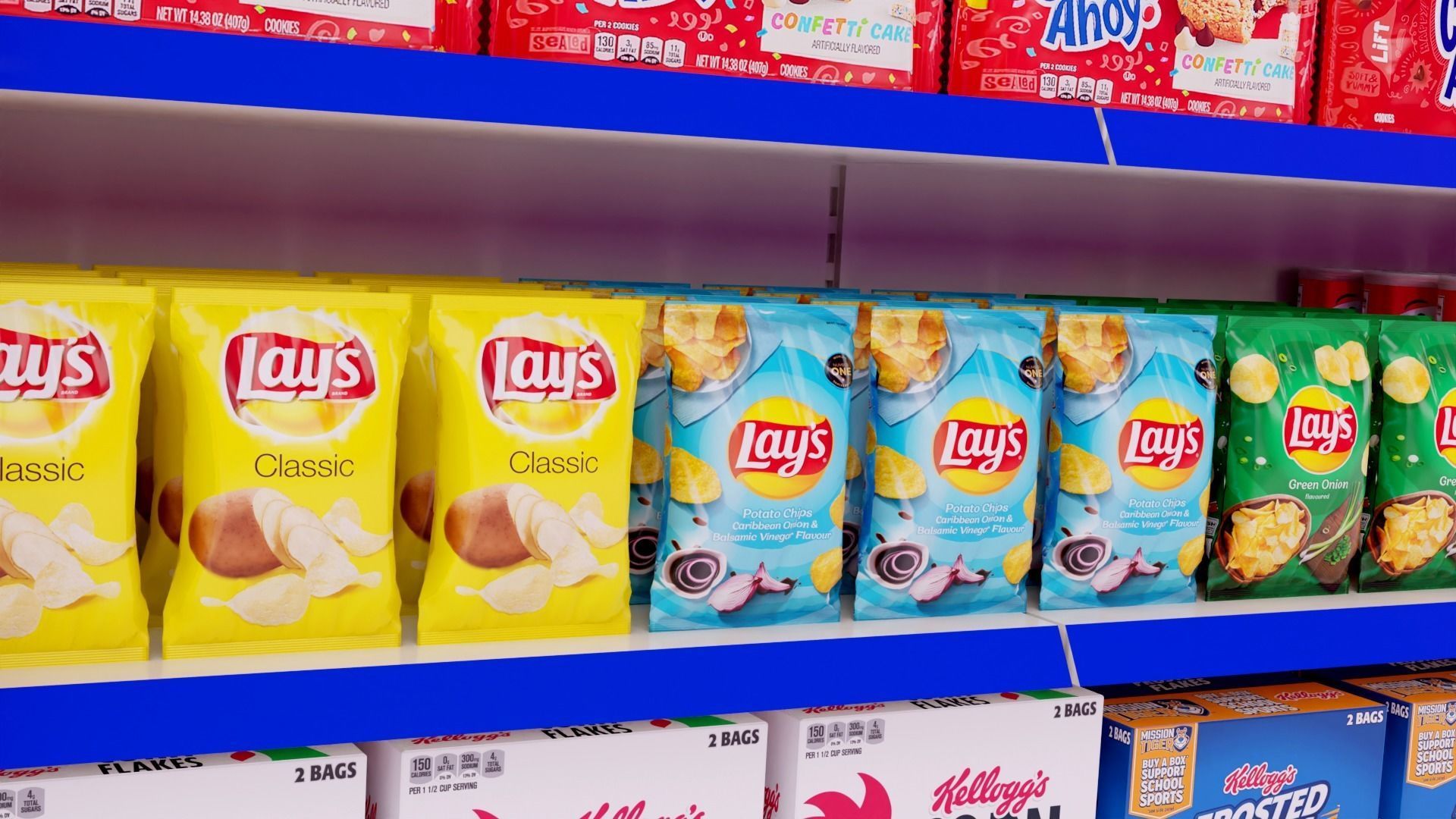 Supermarket Grocery Shelf 3D model_35