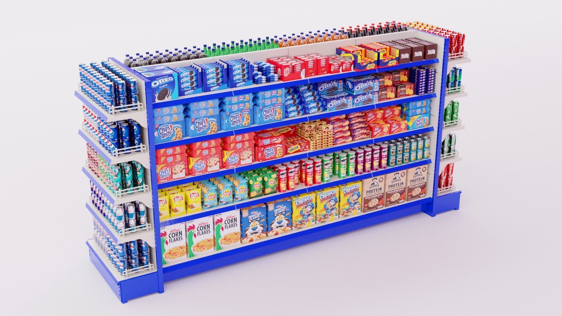 Supermarket Grocery Shelf 3D model_15