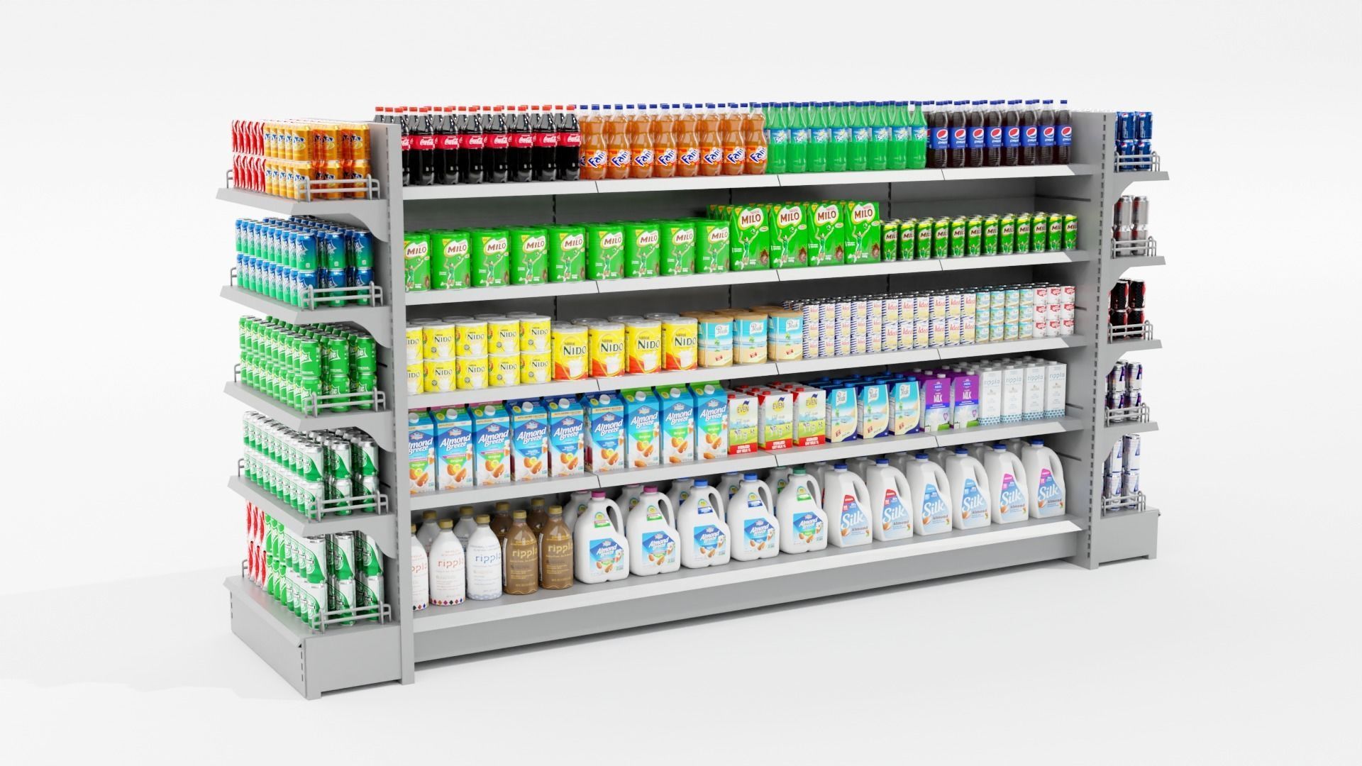 Supermarket Grocery Shelf 3D model_6
