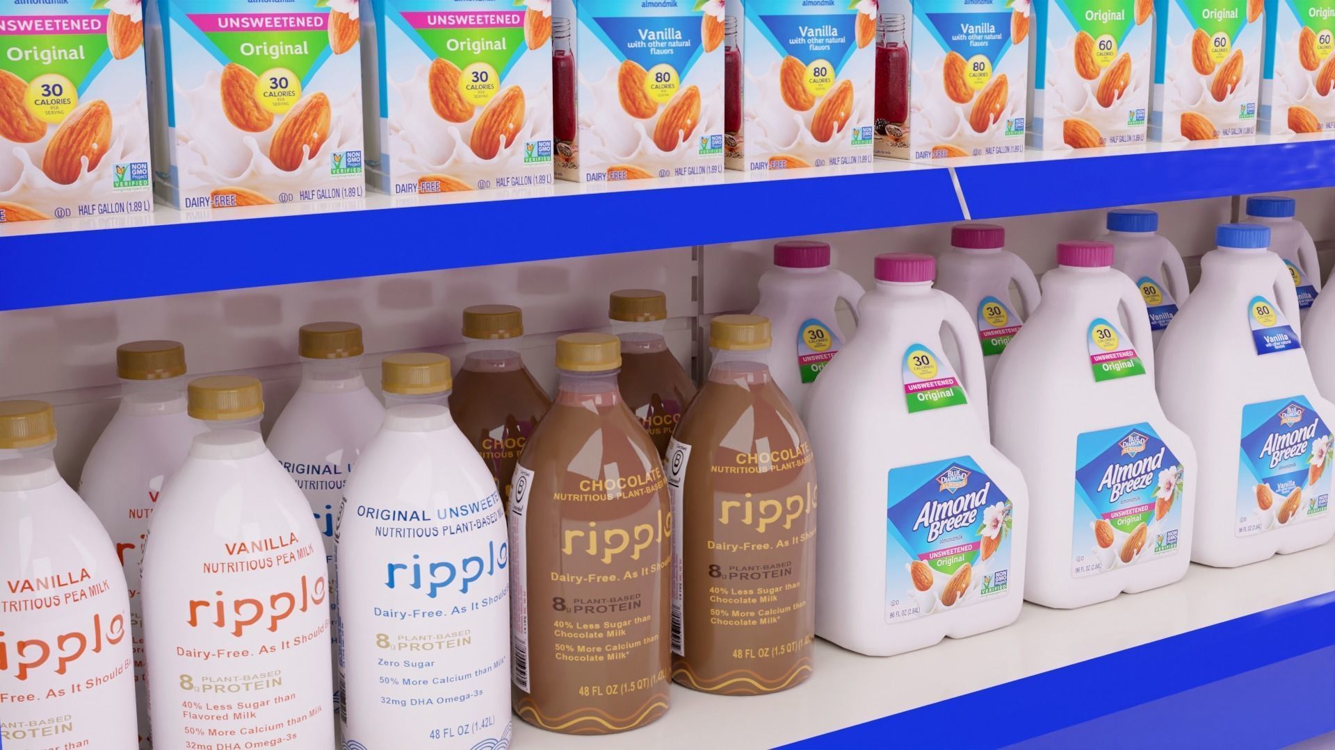 Supermarket Grocery Shelf 3D model_21