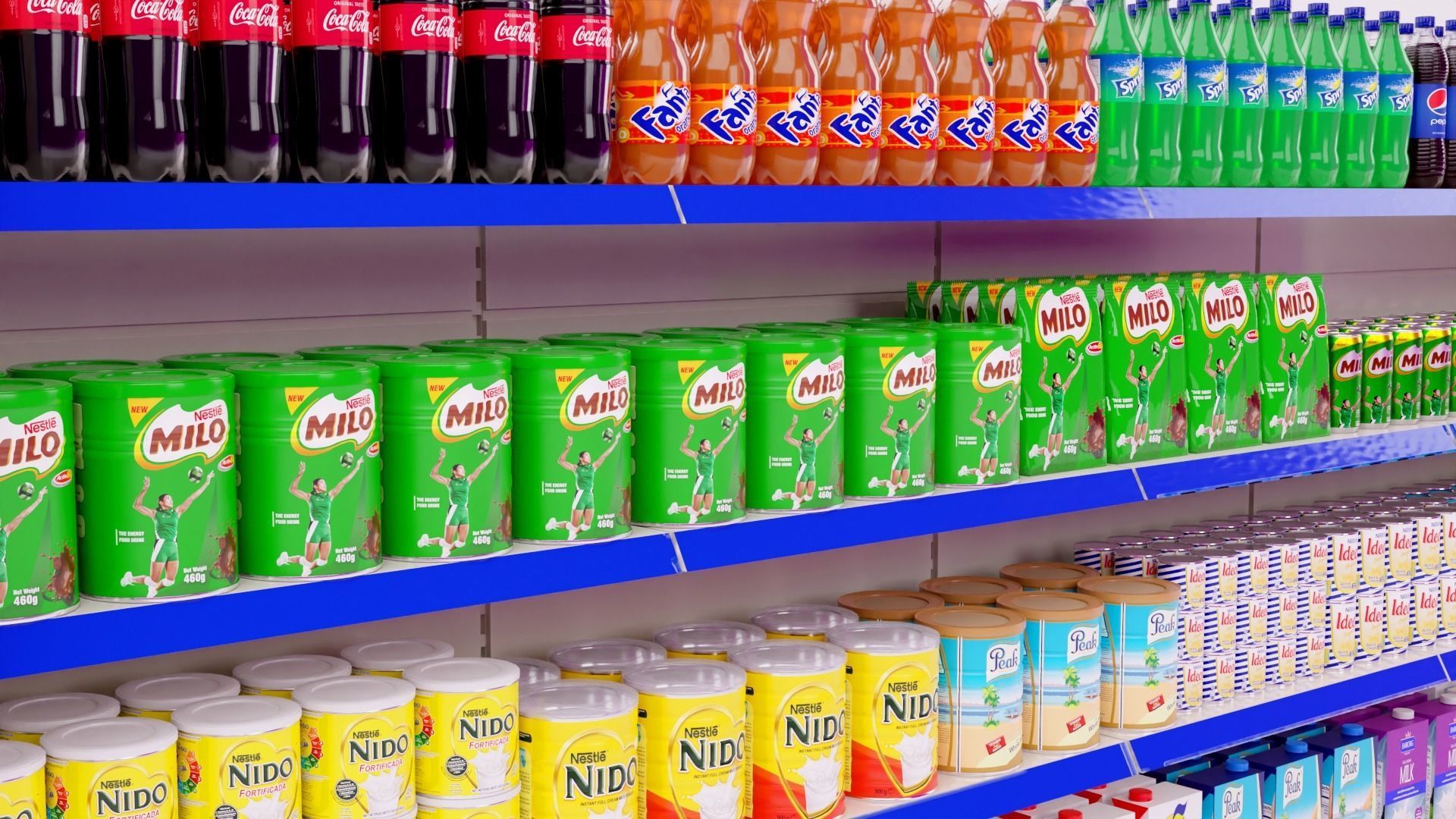 Supermarket Grocery Shelf 3D model_16