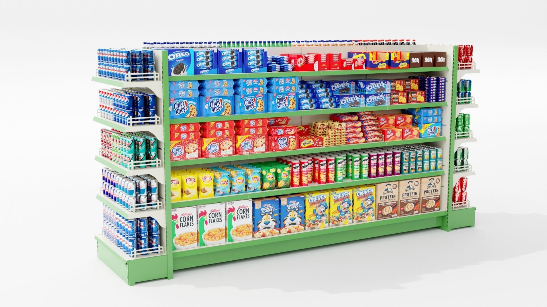 Supermarket Grocery Shelf 3D model_5
