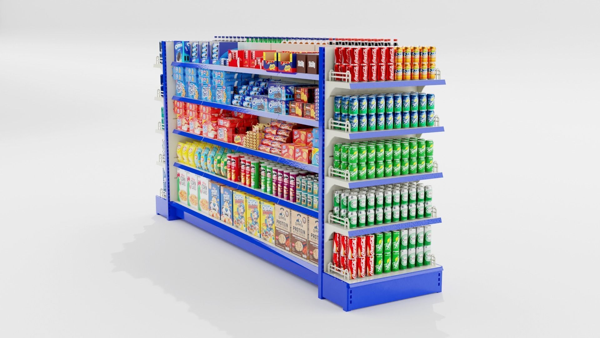 Supermarket Grocery Shelf 3D model_11