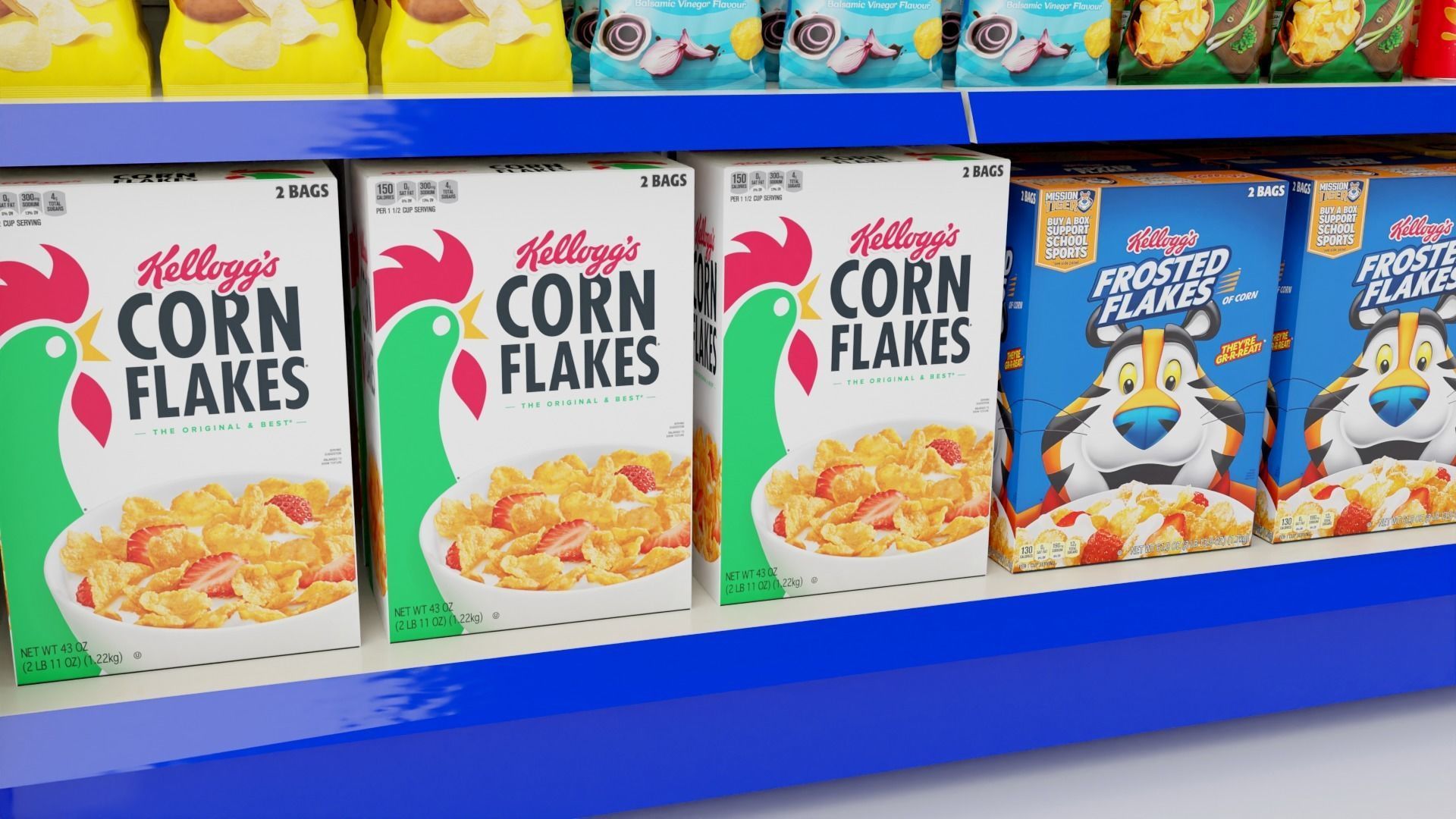 Supermarket Grocery Shelf 3D model_36