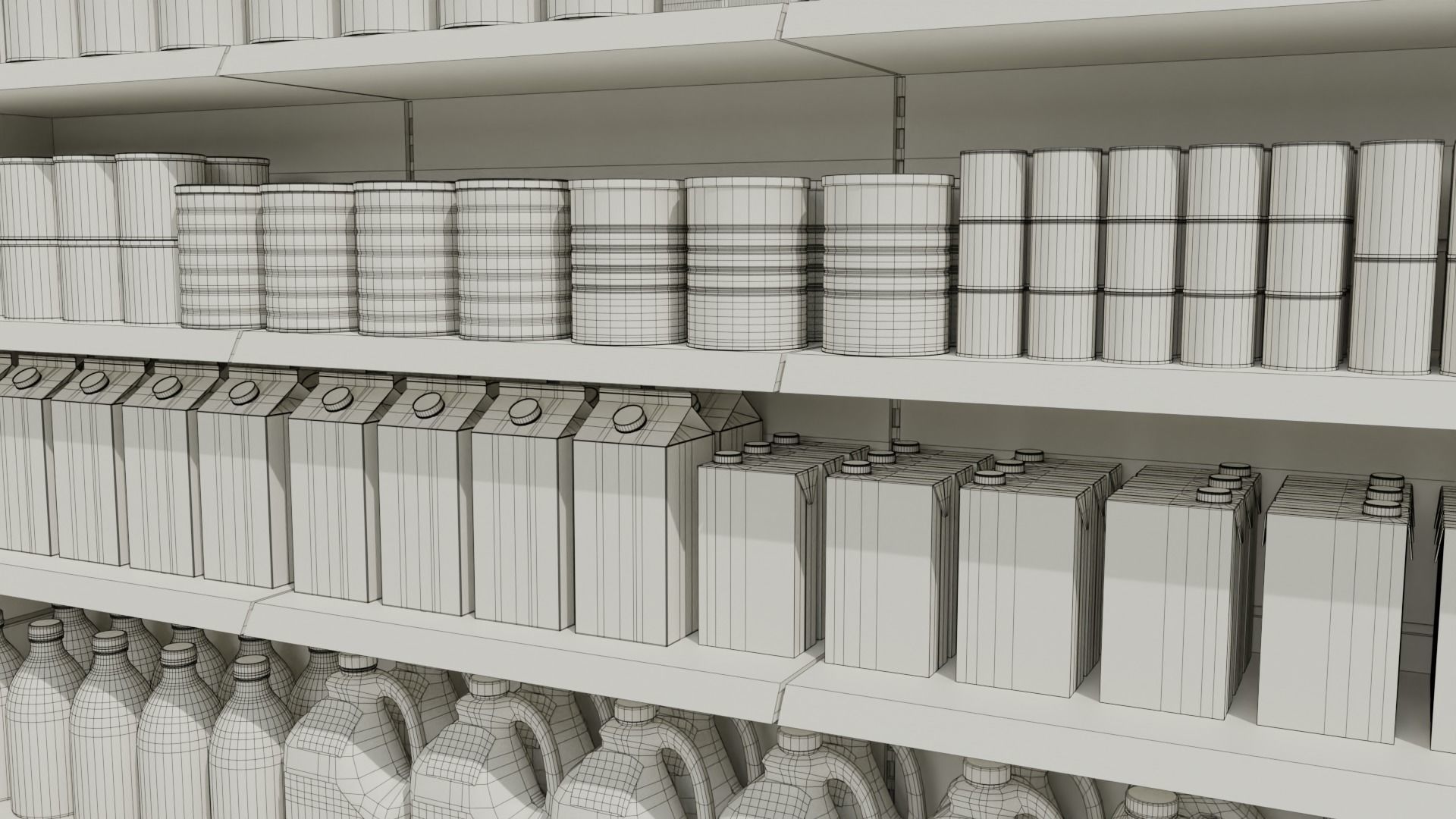 Supermarket Grocery Shelf 3D model_18