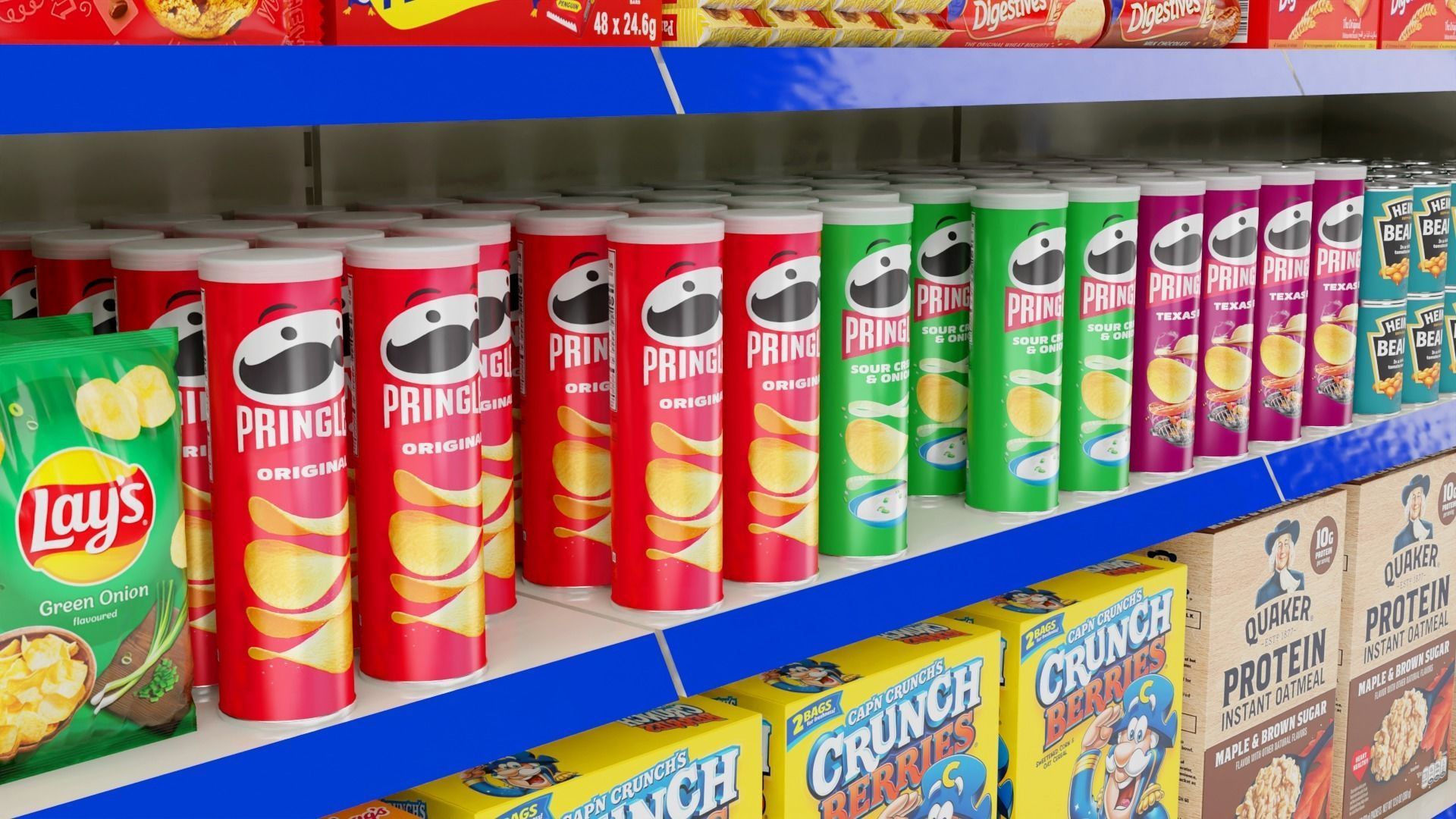 Supermarket Grocery Shelf 3D model_34