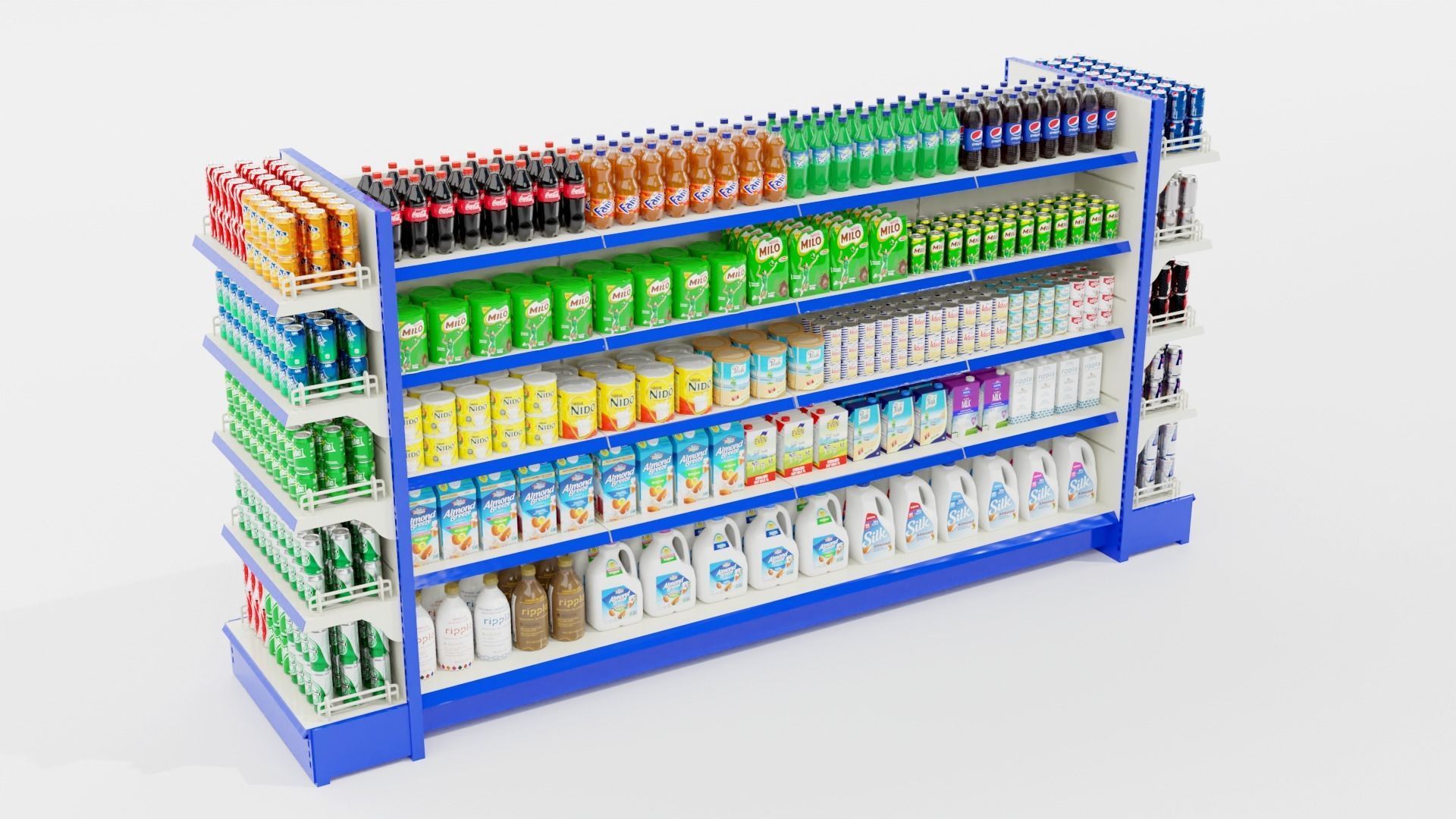 Supermarket Grocery Shelf 3D model_14