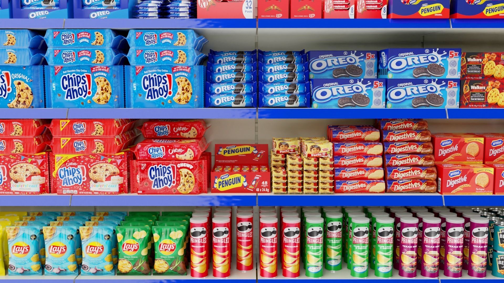 Supermarket Grocery Shelf 3D model_30