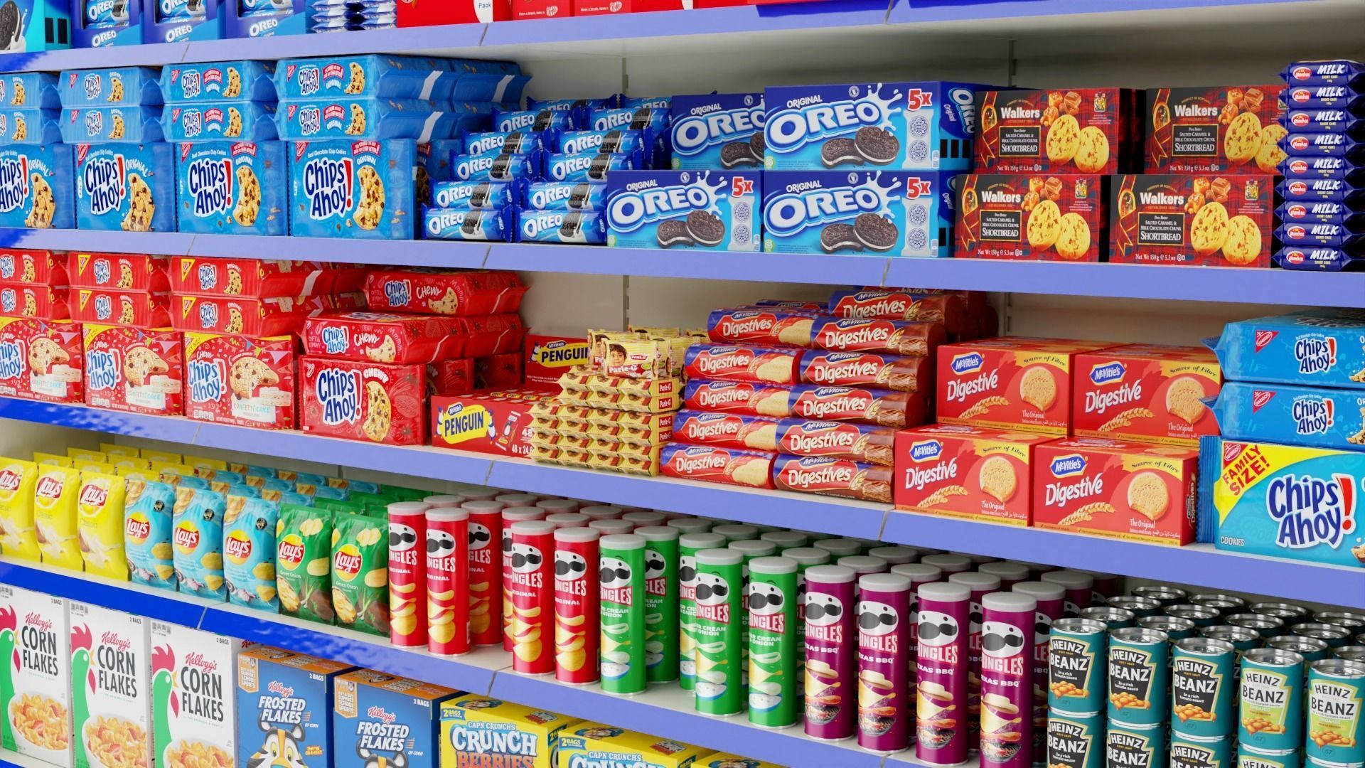 Supermarket Grocery Shelf 3D model_29