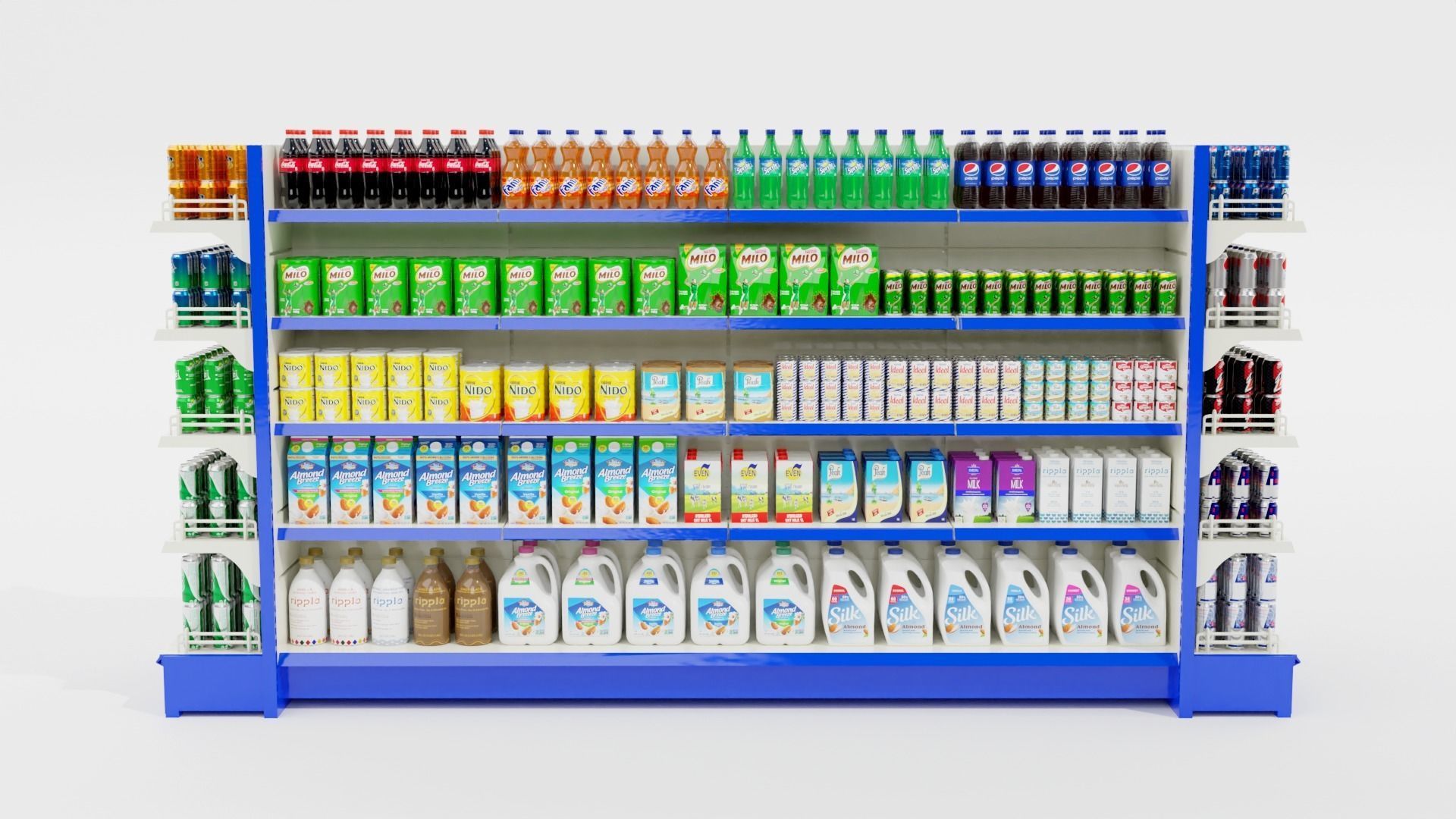 Supermarket Grocery Shelf 3D model_8