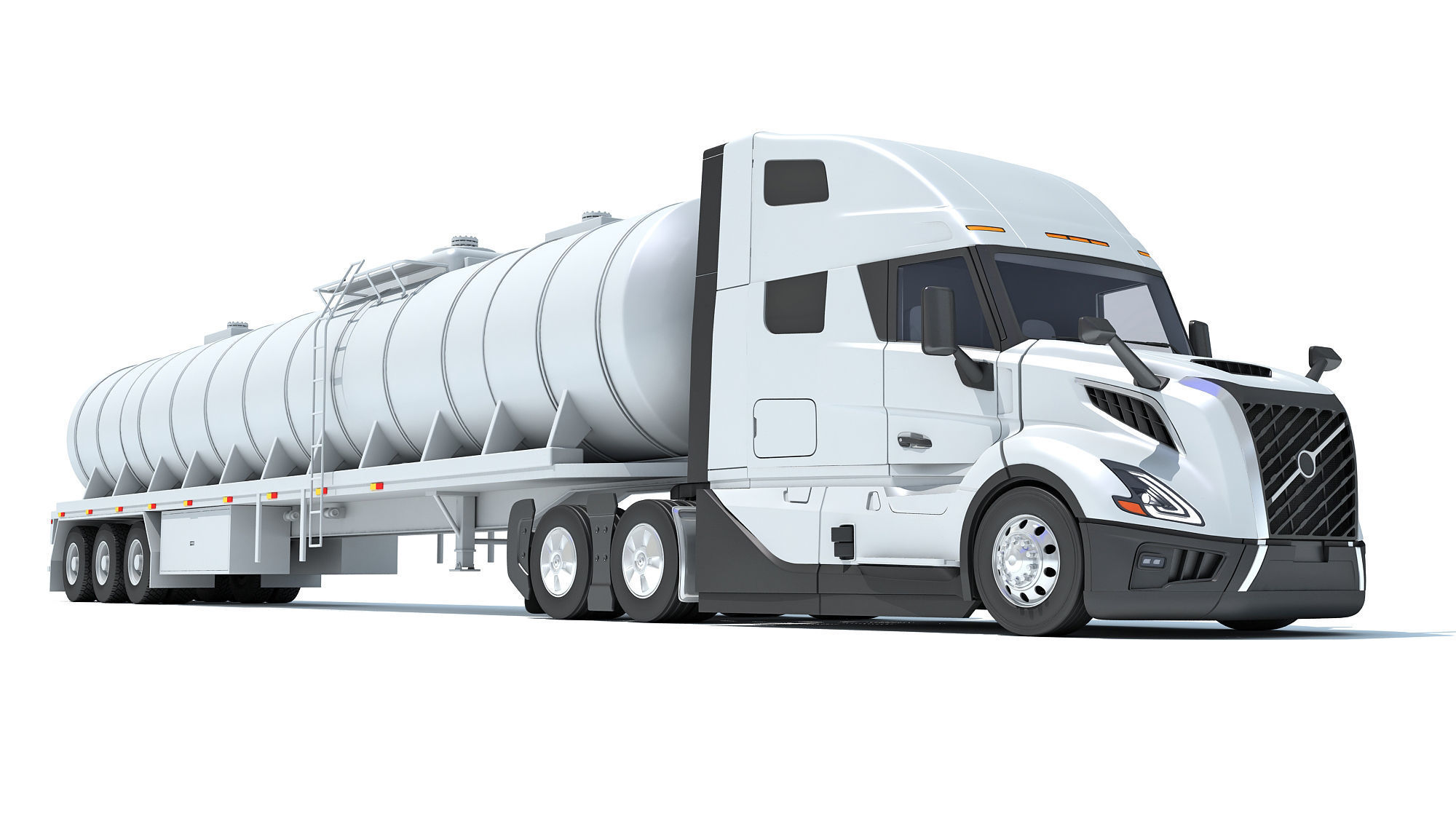 2024 Truck with Tank Semi Trailer 3D model_9