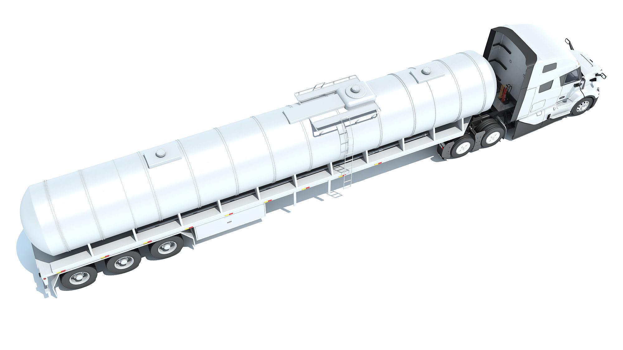 2024 Truck with Tank Semi Trailer 3D model_6