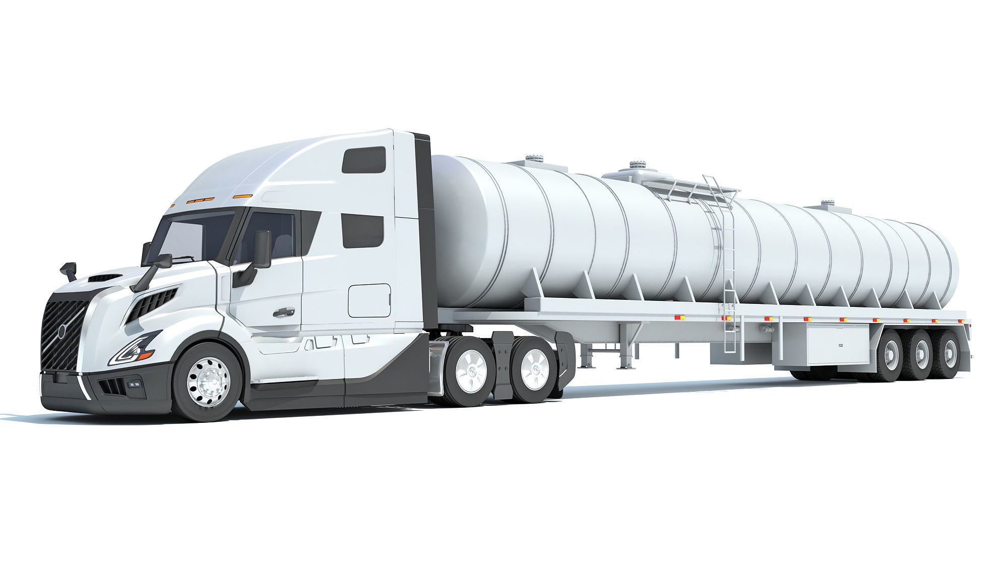 2024 Truck with Tank Semi Trailer 3D model_8