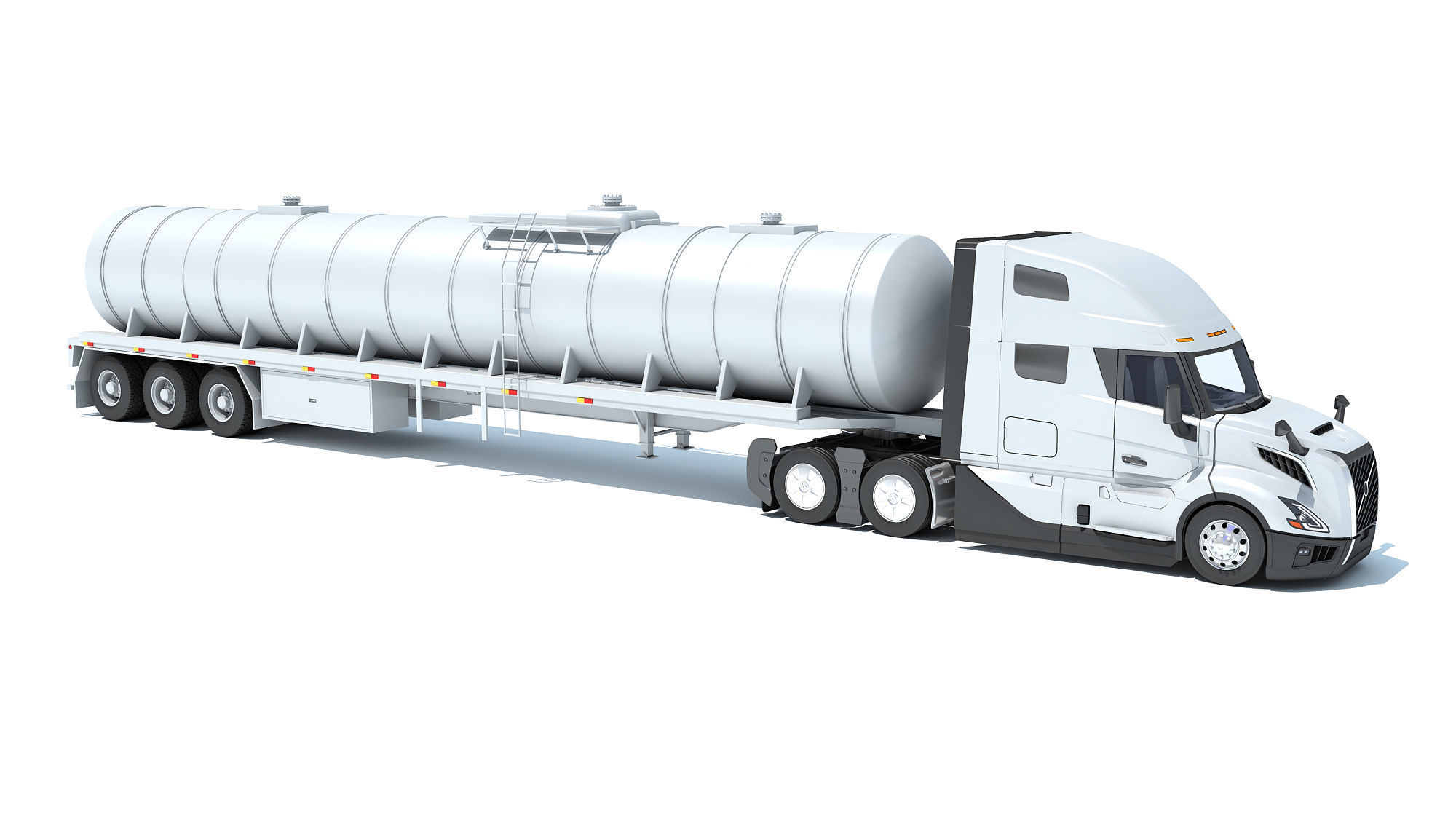 2024 Truck with Tank Semi Trailer 3D model_7