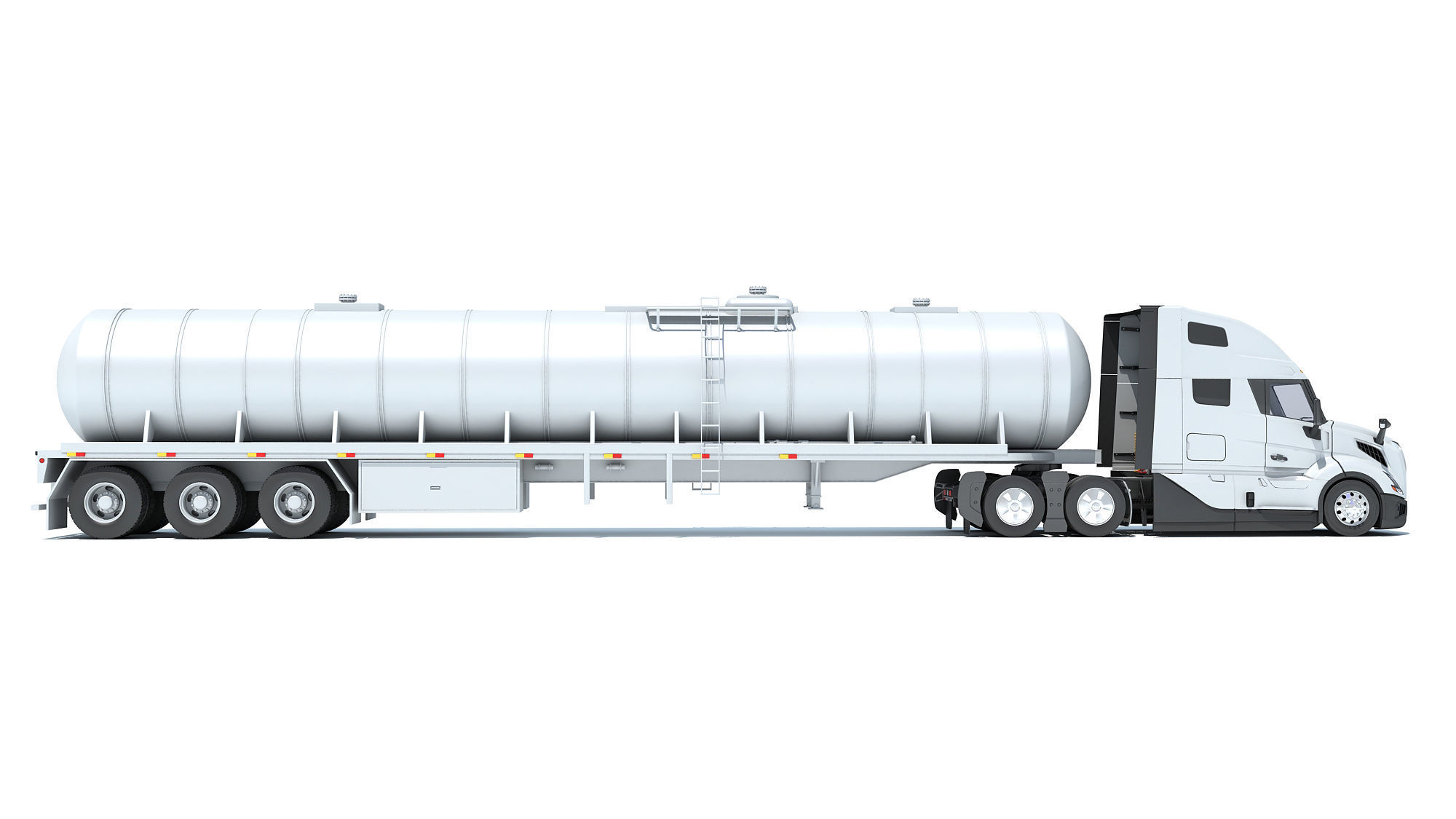 2024 Truck with Tank Semi Trailer 3D model_5