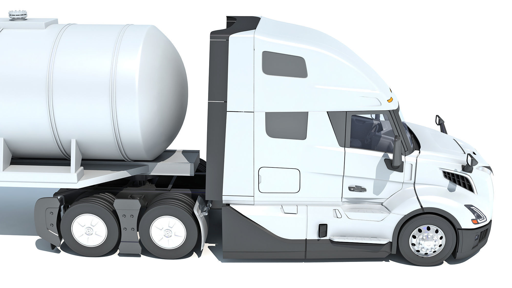 2024 Truck with Tank Semi Trailer 3D model_14