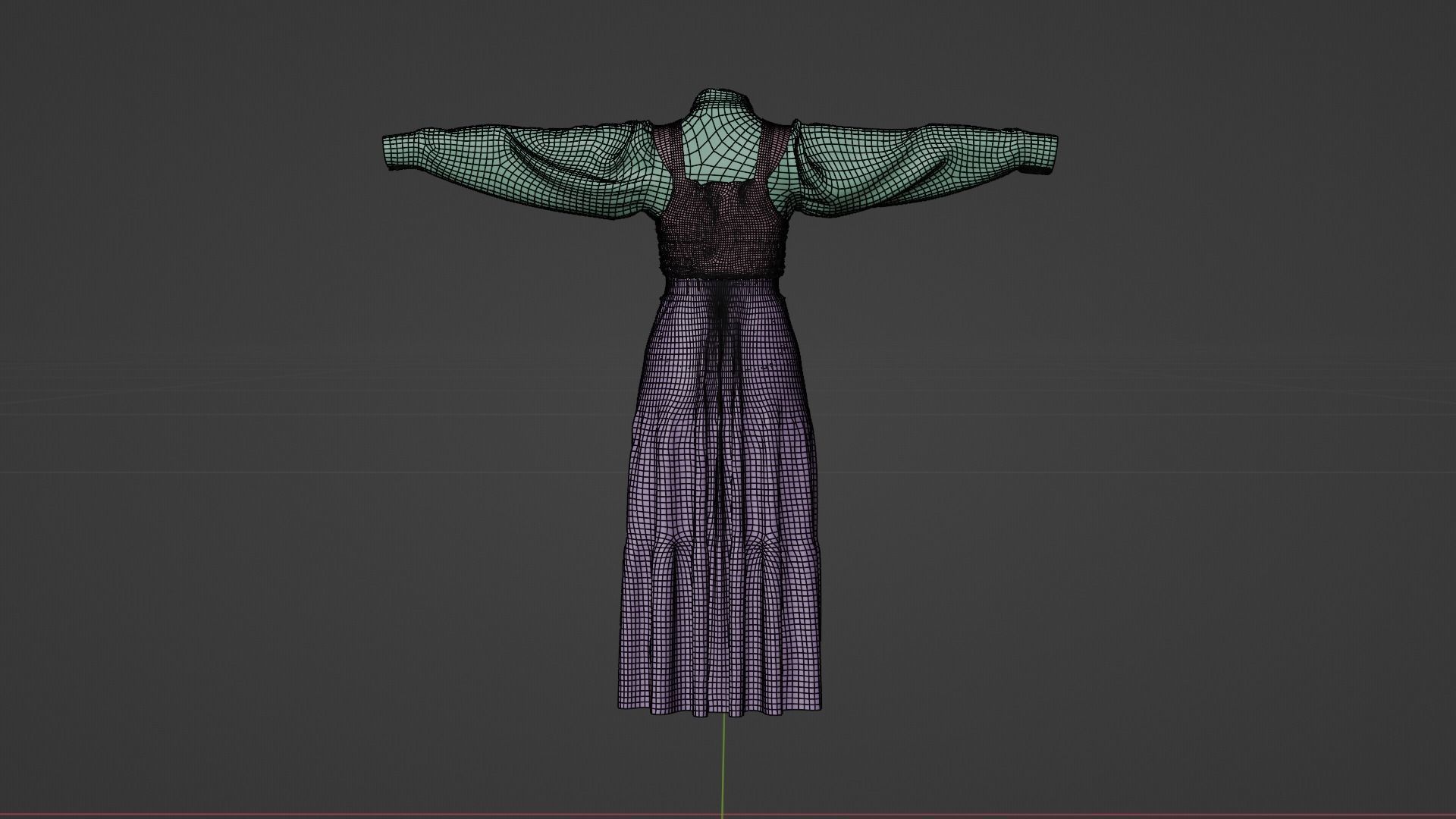 Sun flower dress style 3D model_19
