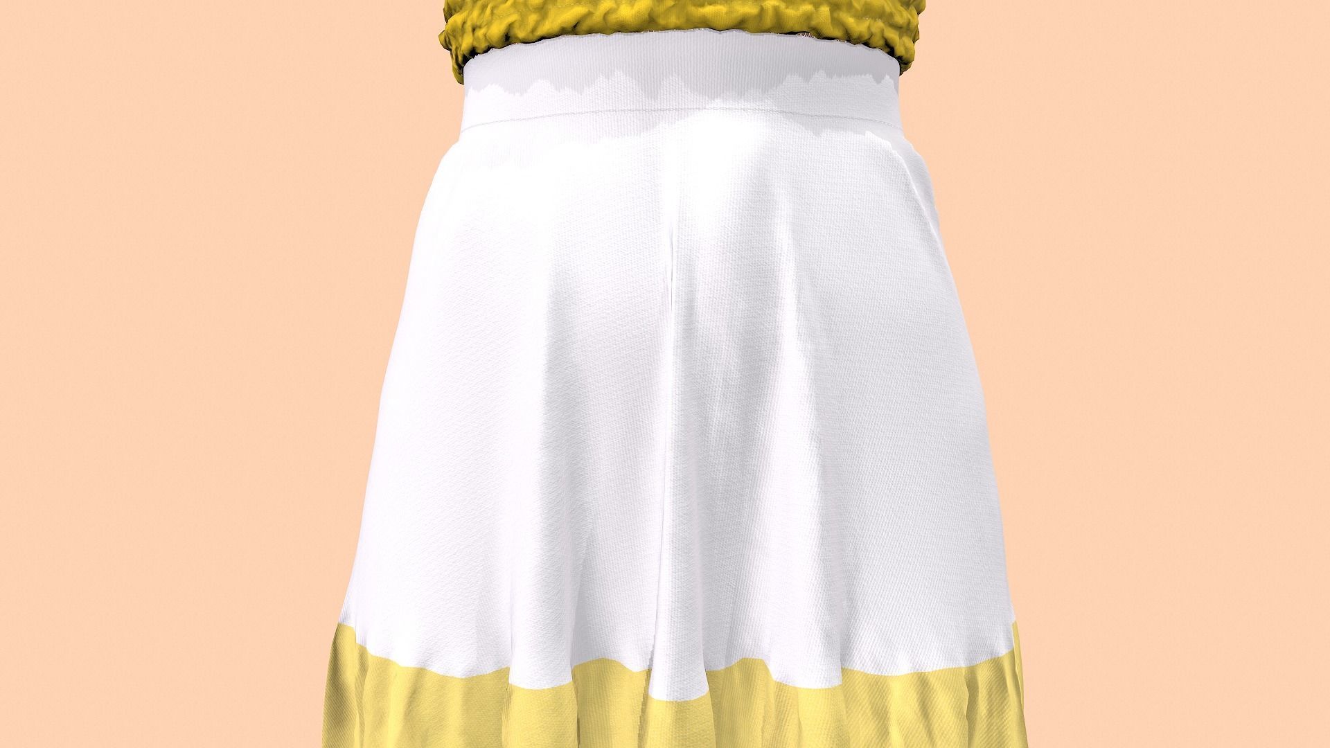 Sun flower dress style 3D model_13