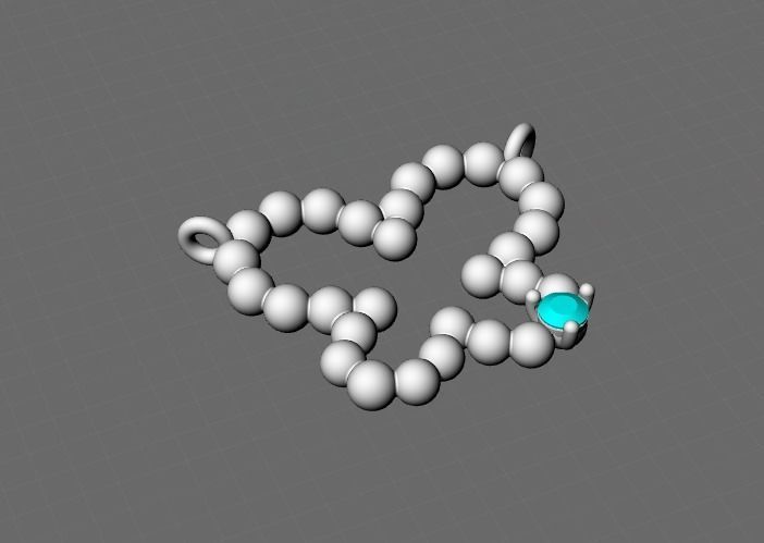 jewelry butterfly pandant diamond pandant 3d model 3D print model_17