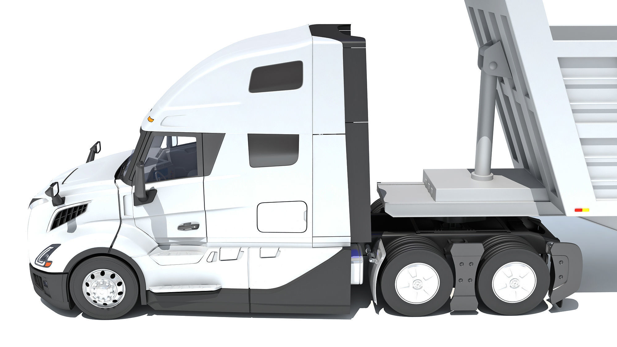 2024 Semi Truck with Tipper Trailer 3D model_14