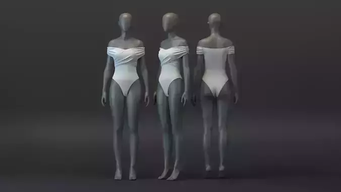 Cross Bodysuit 3D model