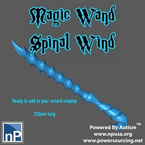 Spinal Wind - Magic Wand for Cosplay Free 3D print model