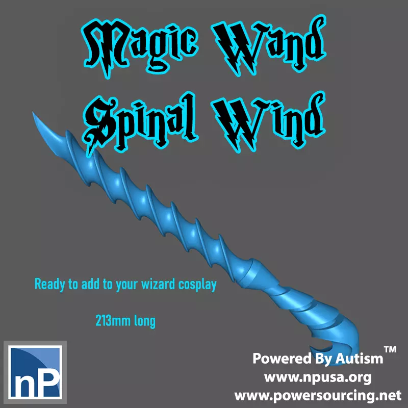 Spinal Wind - Magic Wand for Cosplay Free 3D print model