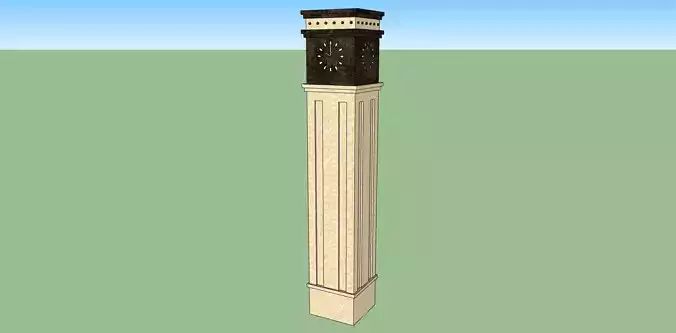 clock tower sketchup model 3D model