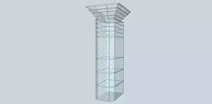 glass tower 3d model
