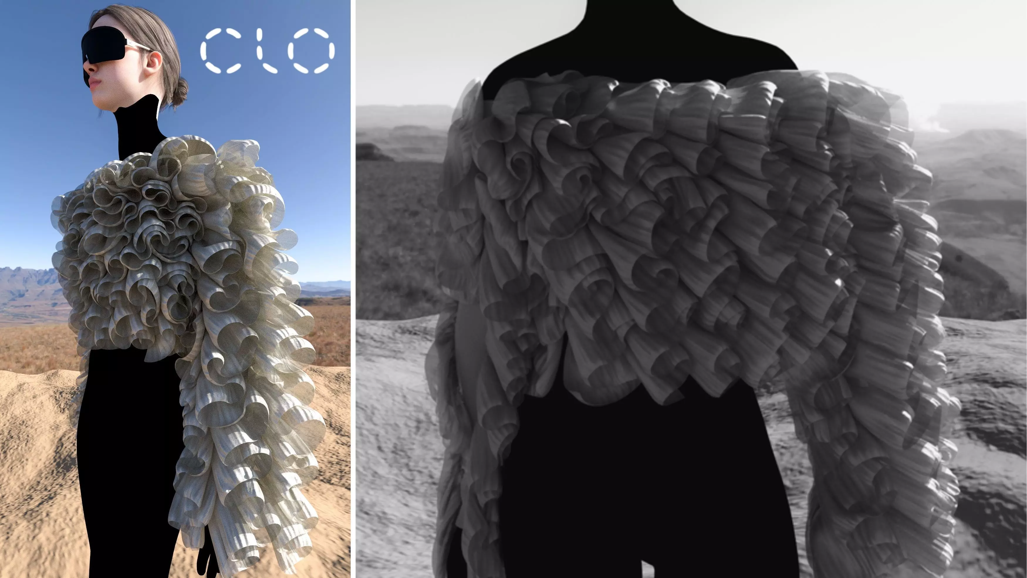 Ruffle top  3D model_0