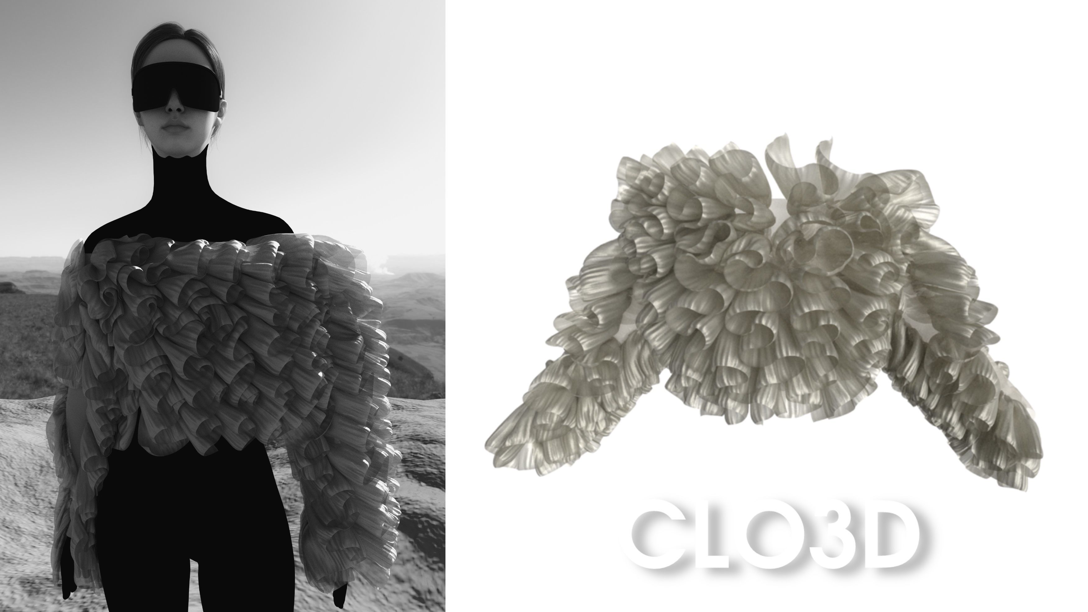 Ruffle top  3D model_2