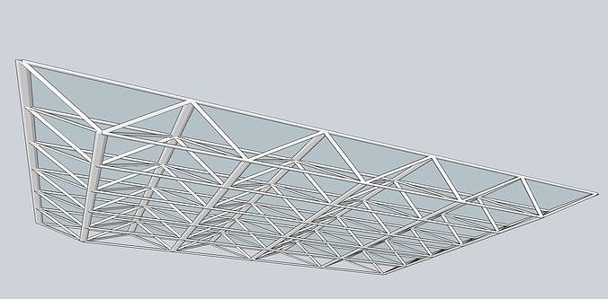 roof tensile structure 3d model 3D model