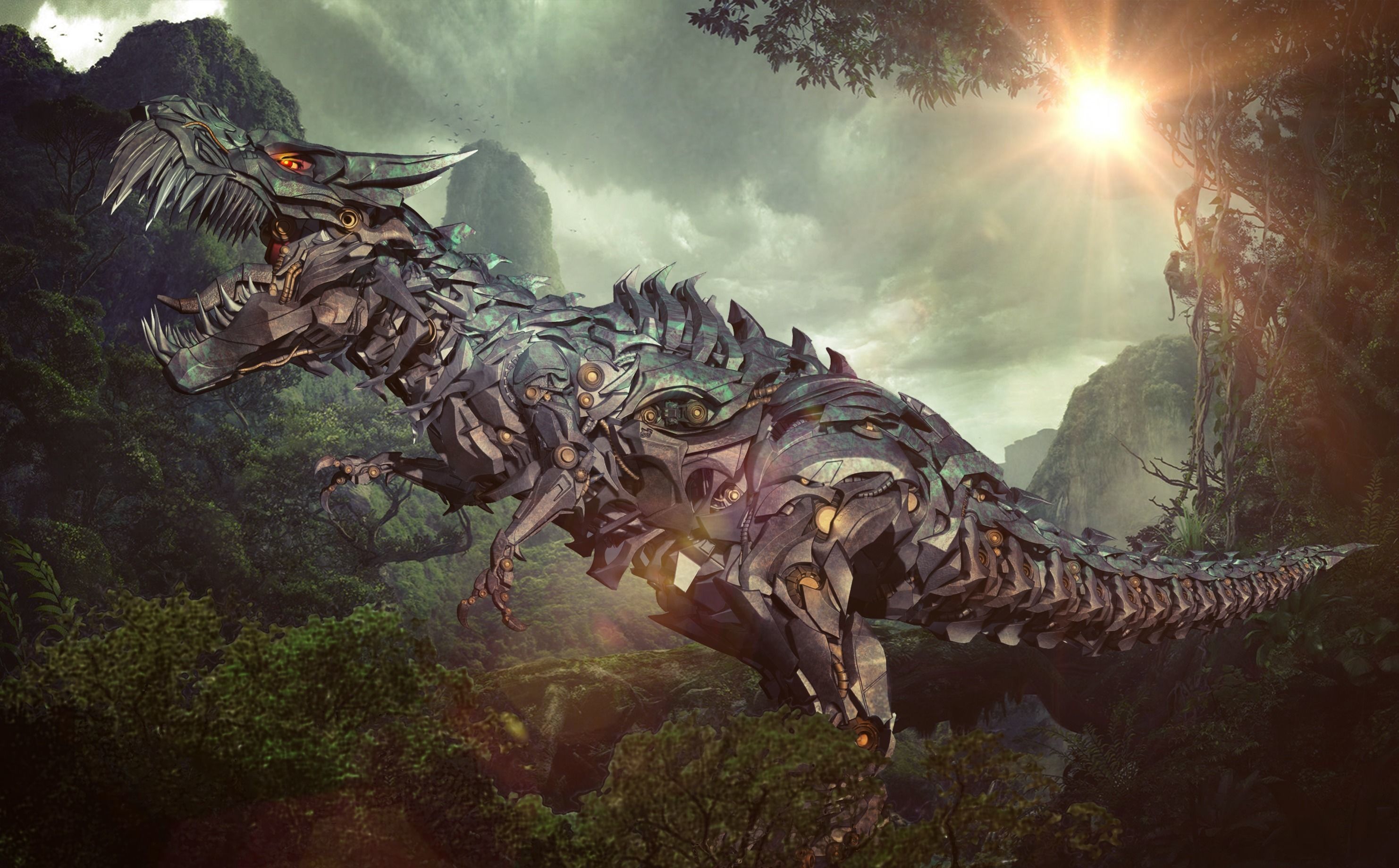 Transformers Grimlock Movie statue 3D print model_1